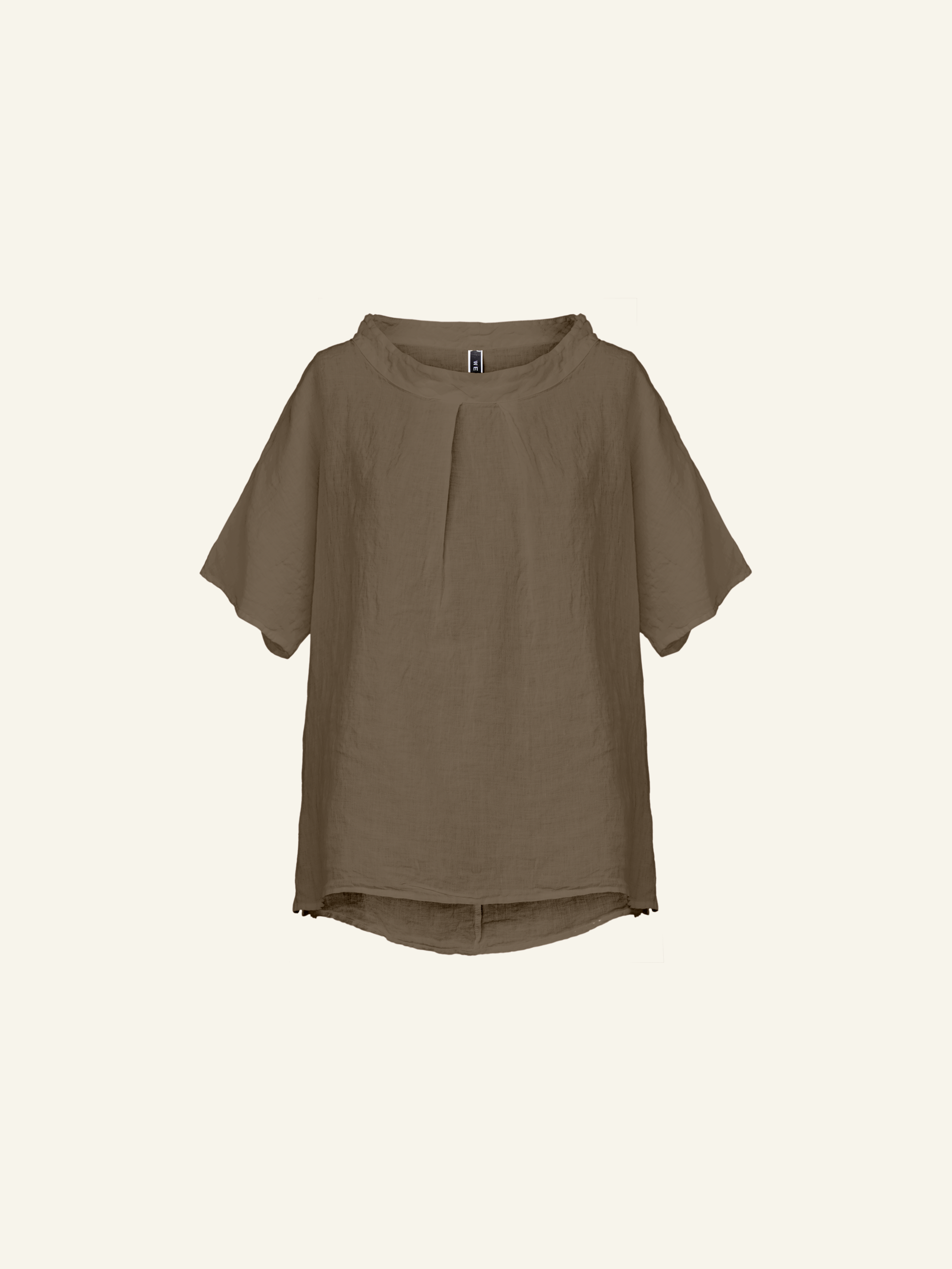 WIDE LINEN BLOUSE