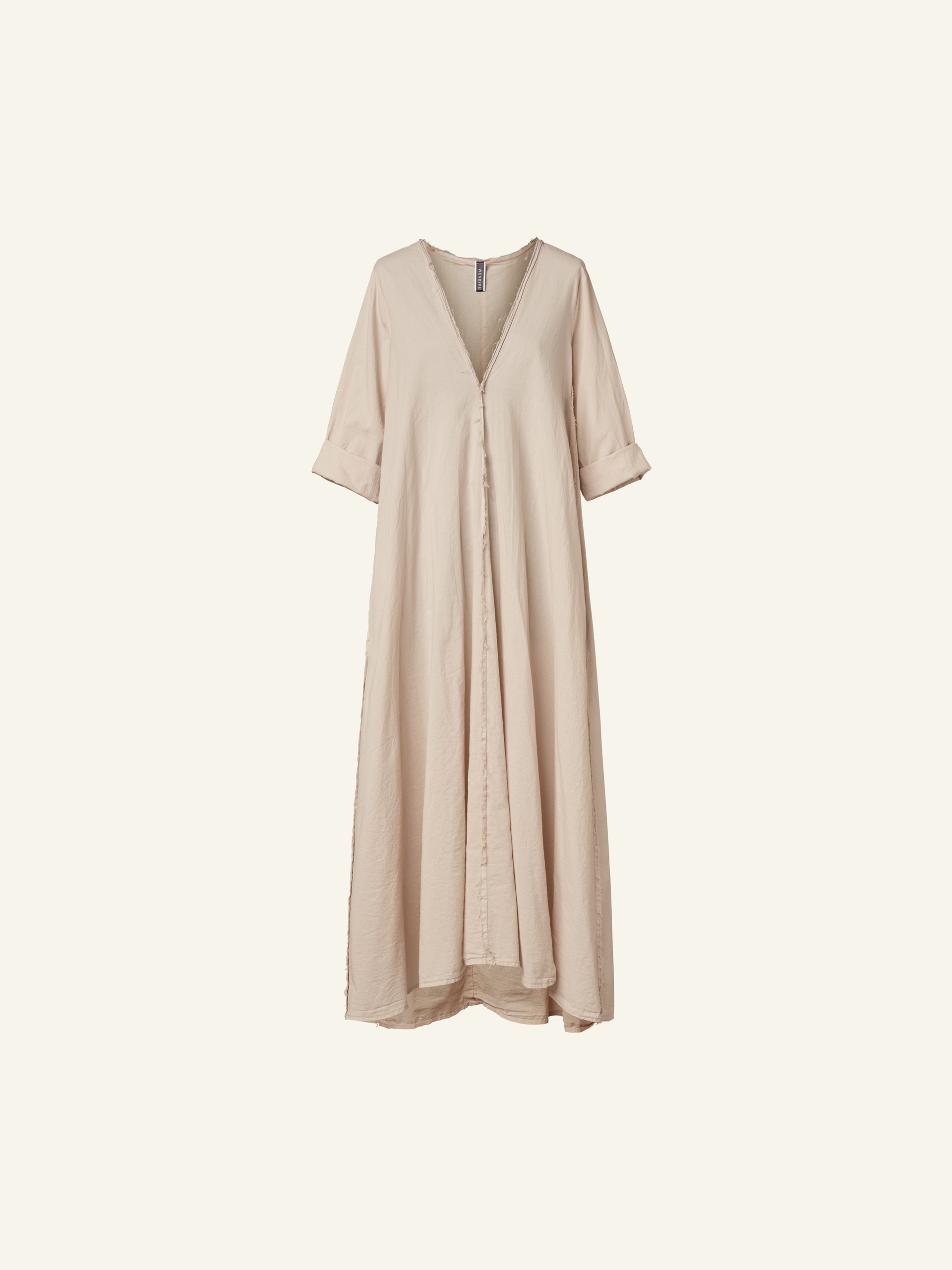 V-NECK DRESS IN MUSLIN
