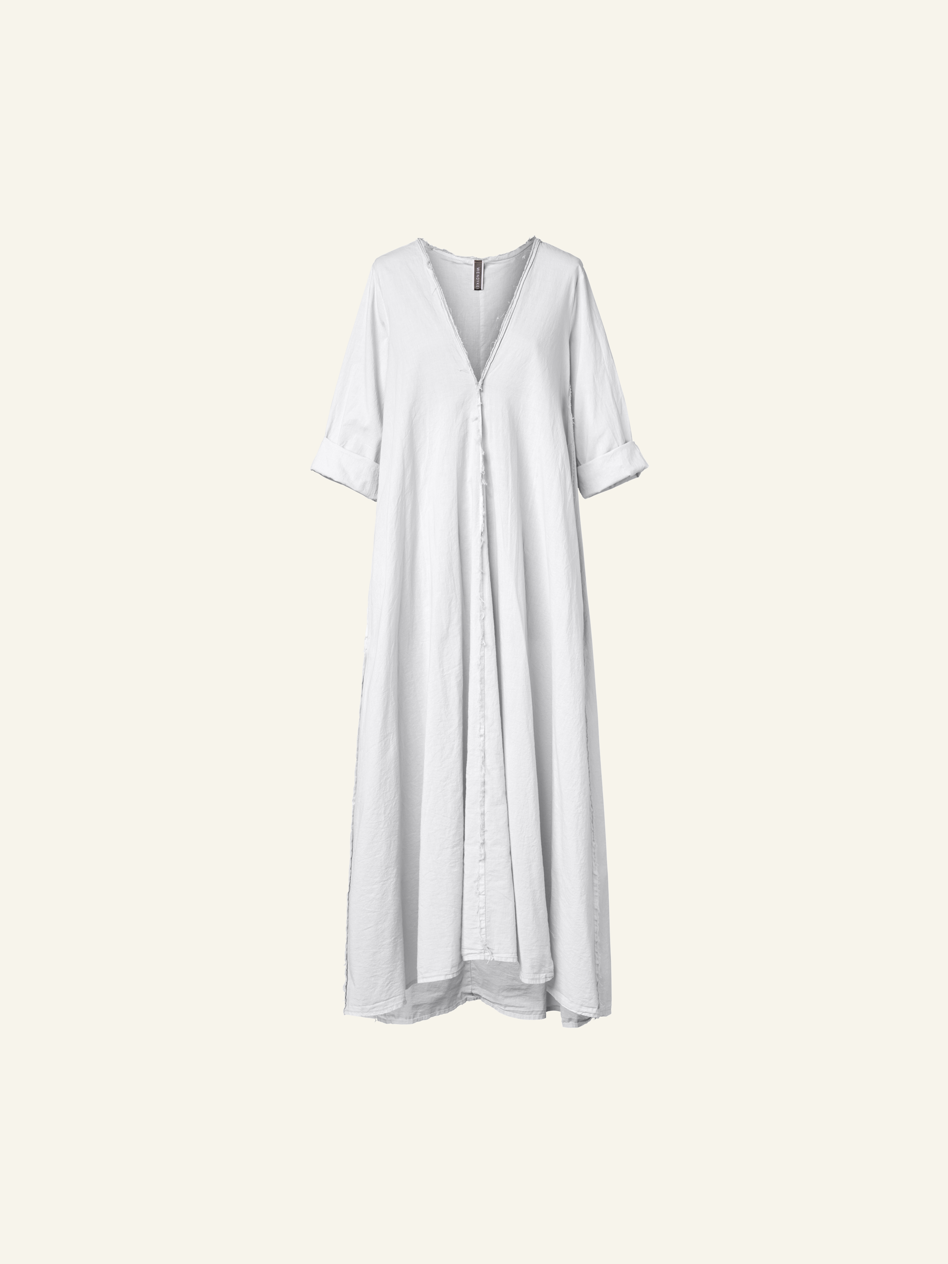 V-NECK DRESS IN MUSLIN