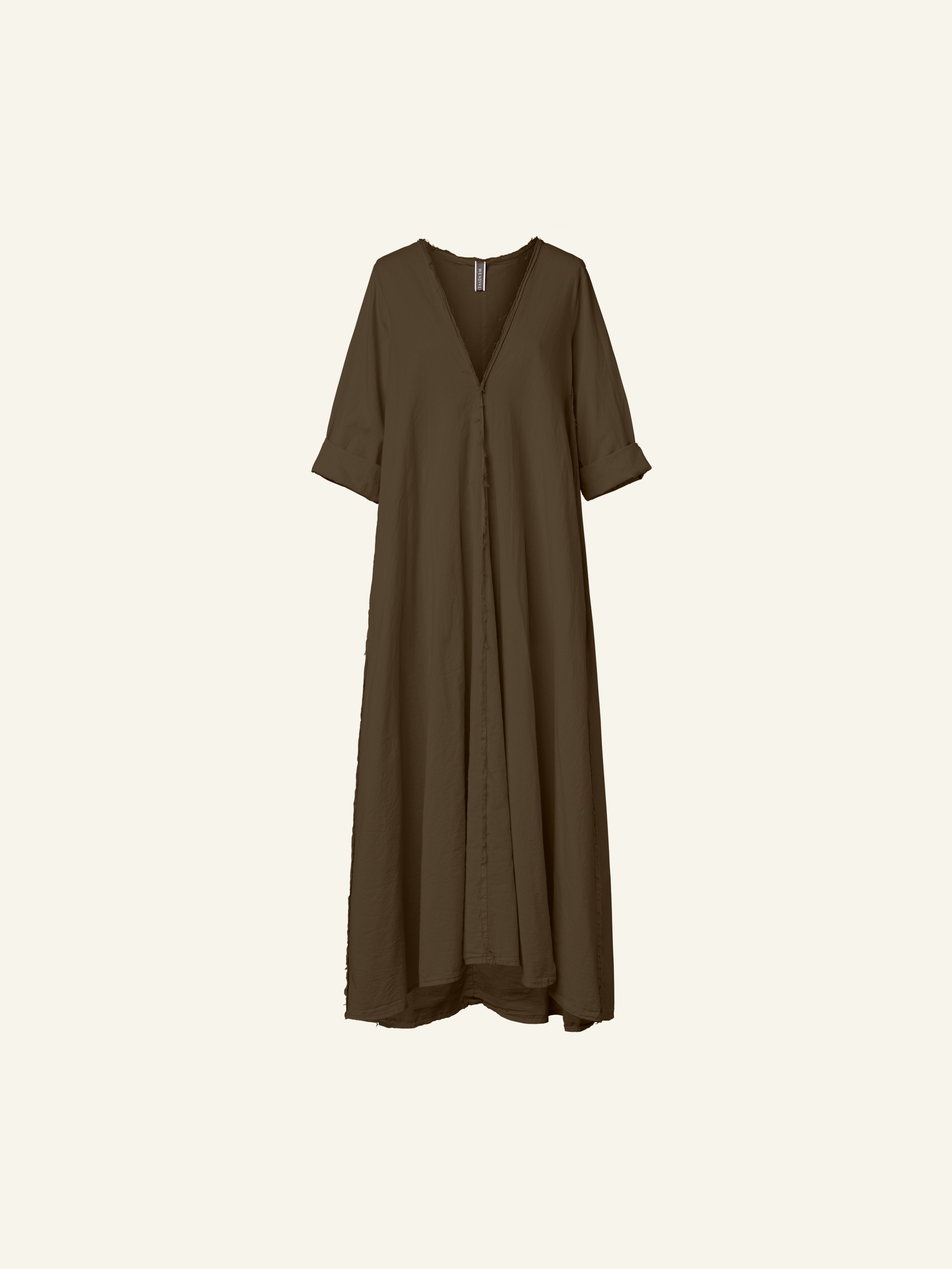 V-NECK DRESS IN MUSLIN