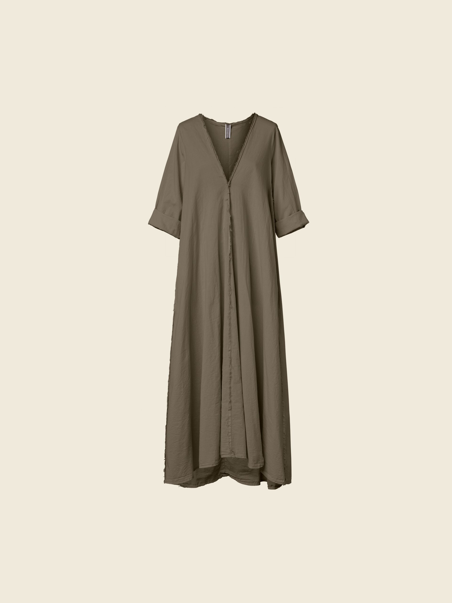 V-NECK DRESS IN MUSLIN