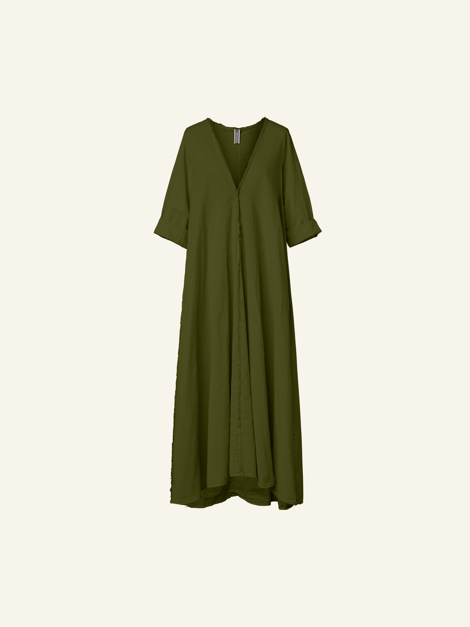 V-NECK DRESS IN MUSLIN