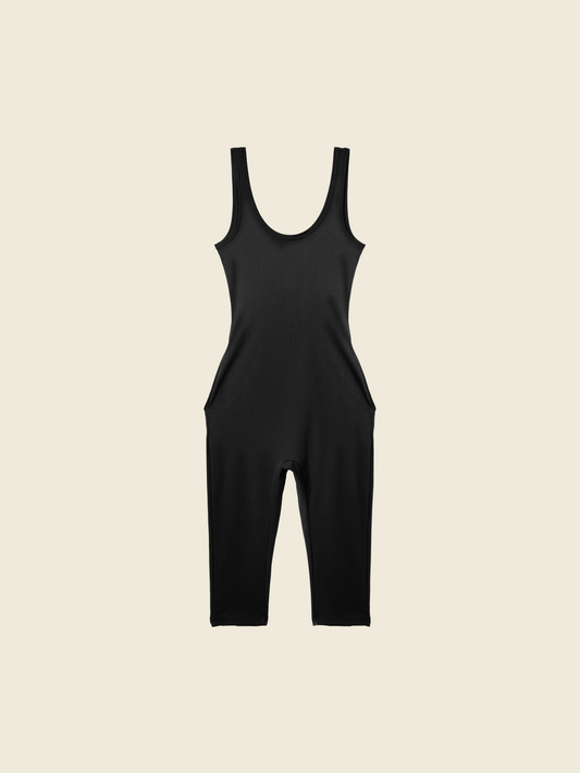 COTTON JERSEY SLEEVELESS JUMPSUIT