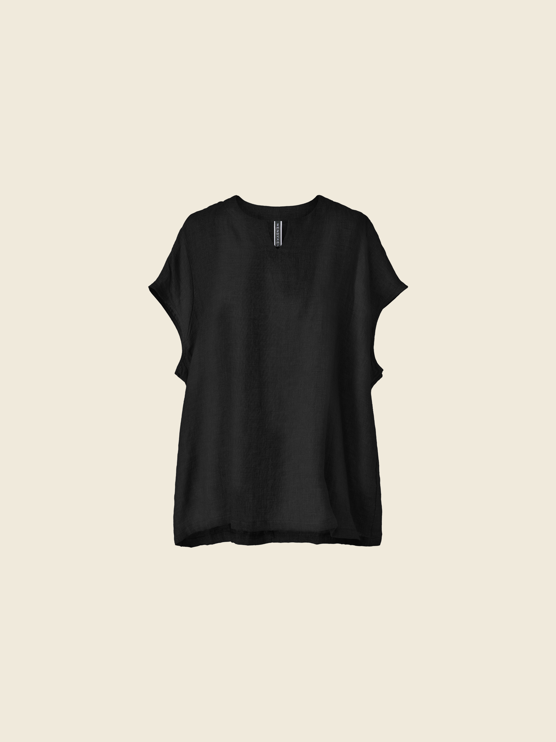 100% 亚麻宽版束腰外衣