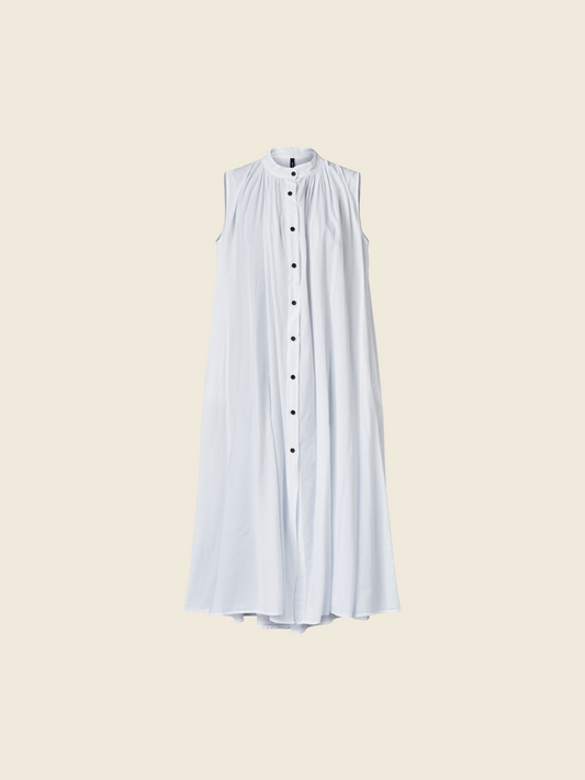 SLEEVELESS CHEMISIER IN COTTON MUSLIN