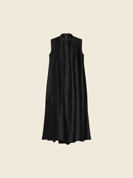 SLEEVELESS CHEMISIER IN COTTON MUSLIN