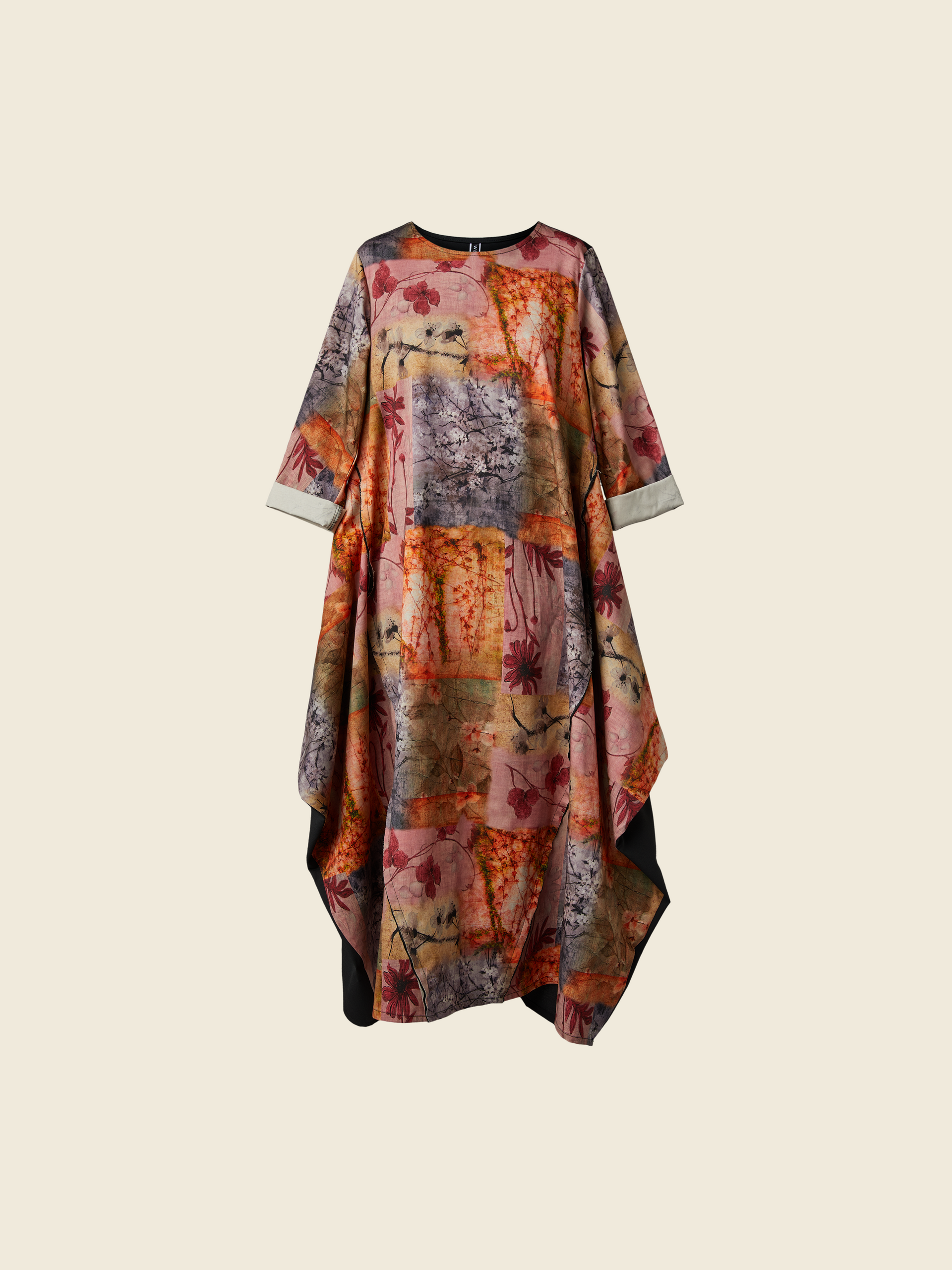 WIDE DRESS WITH FLORAL PATTERN