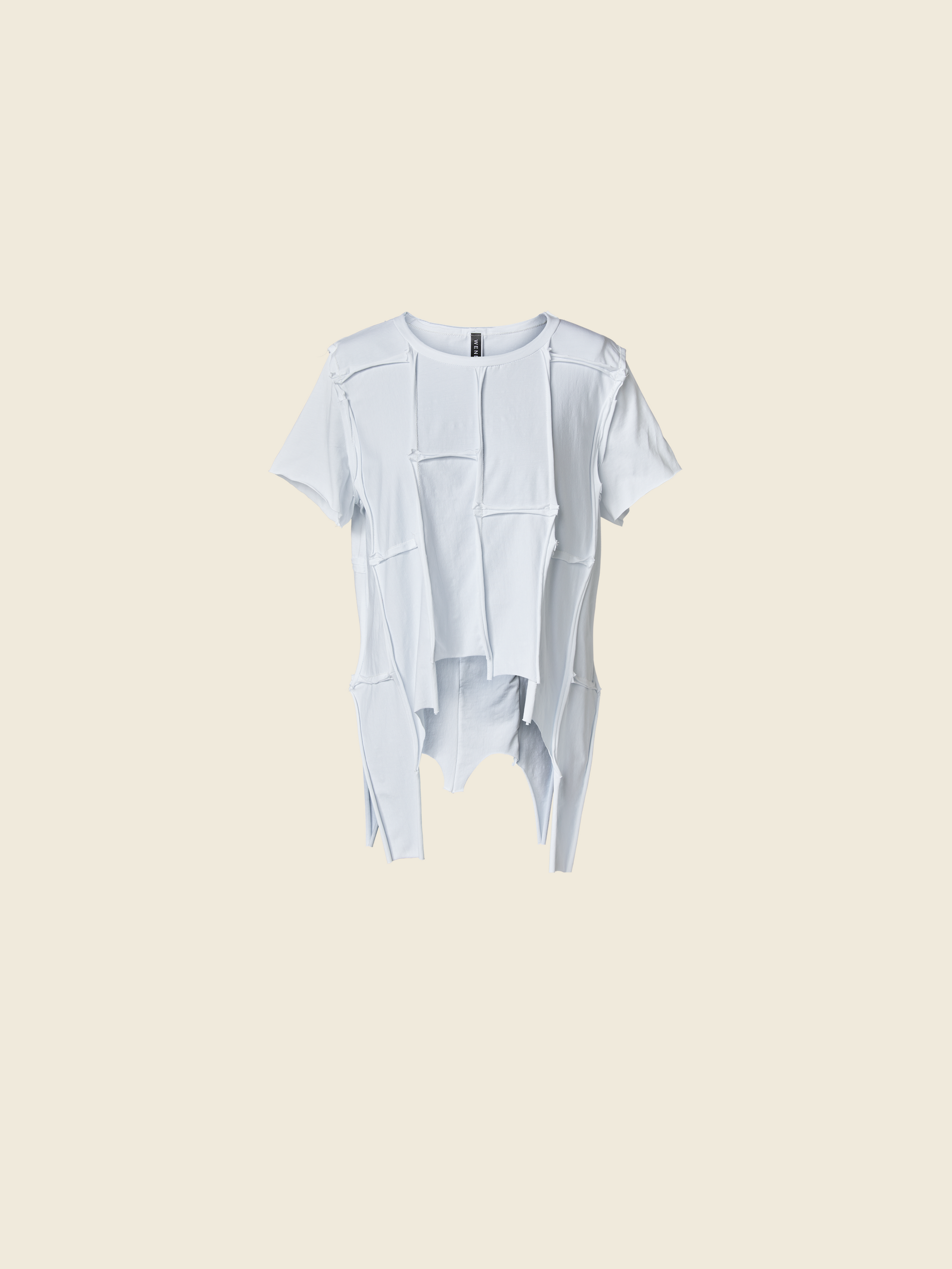 SEAMS CHECKED T-SHIRT