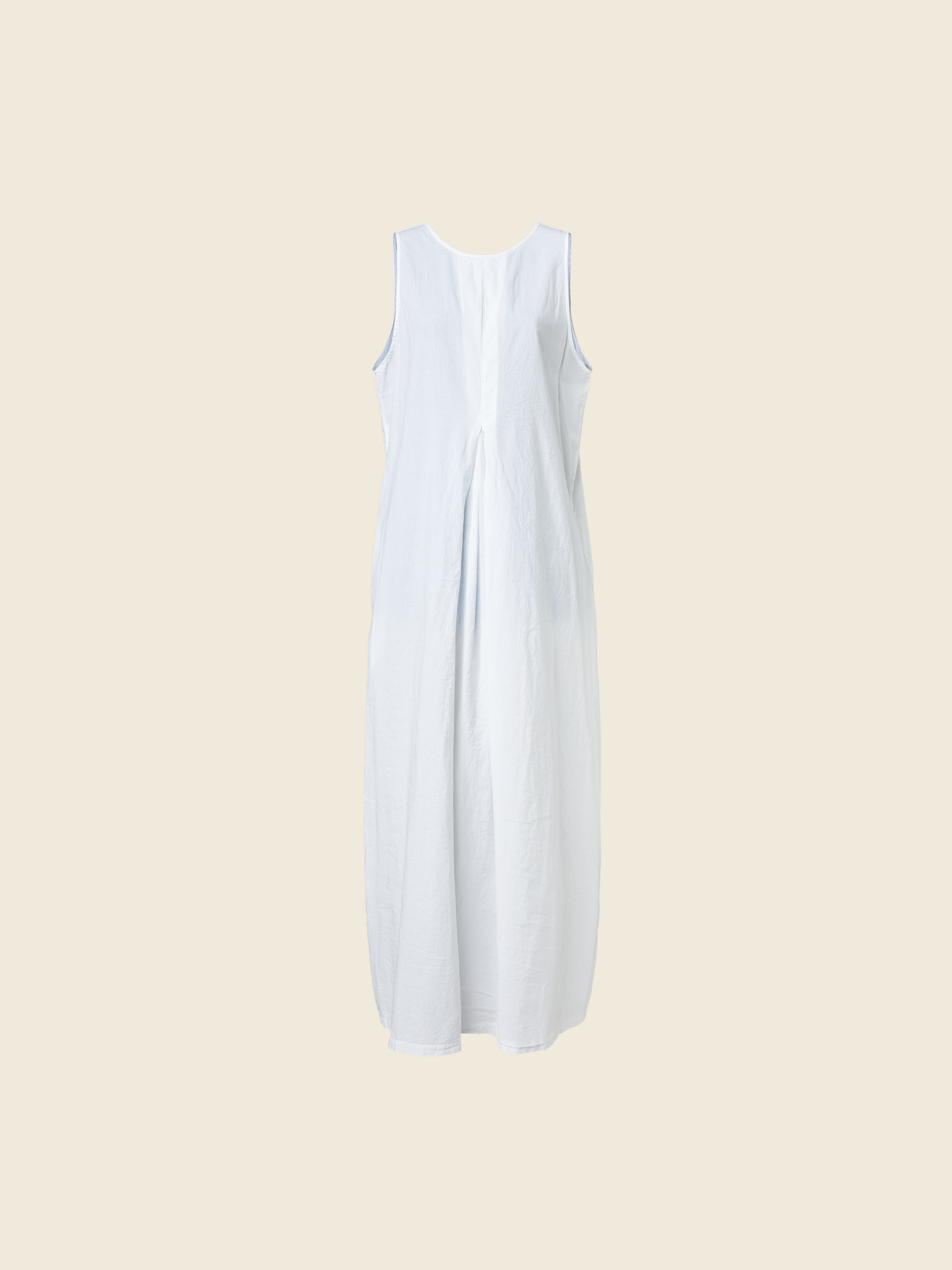 MUSLIN COTTON DRESS WITH SQUARED BACK