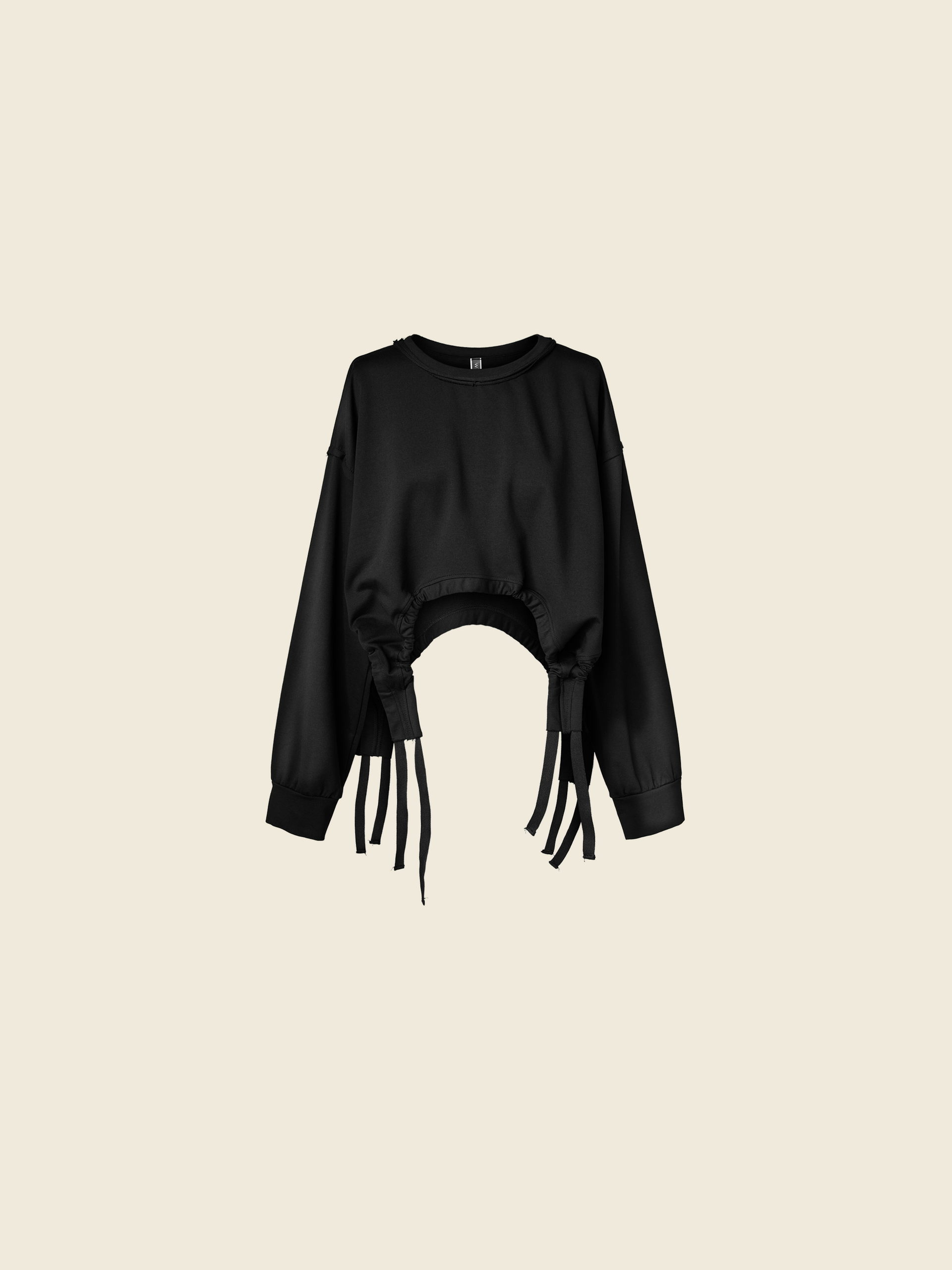 CROPPED SWEATSHIRT WITH COULISSE HEM