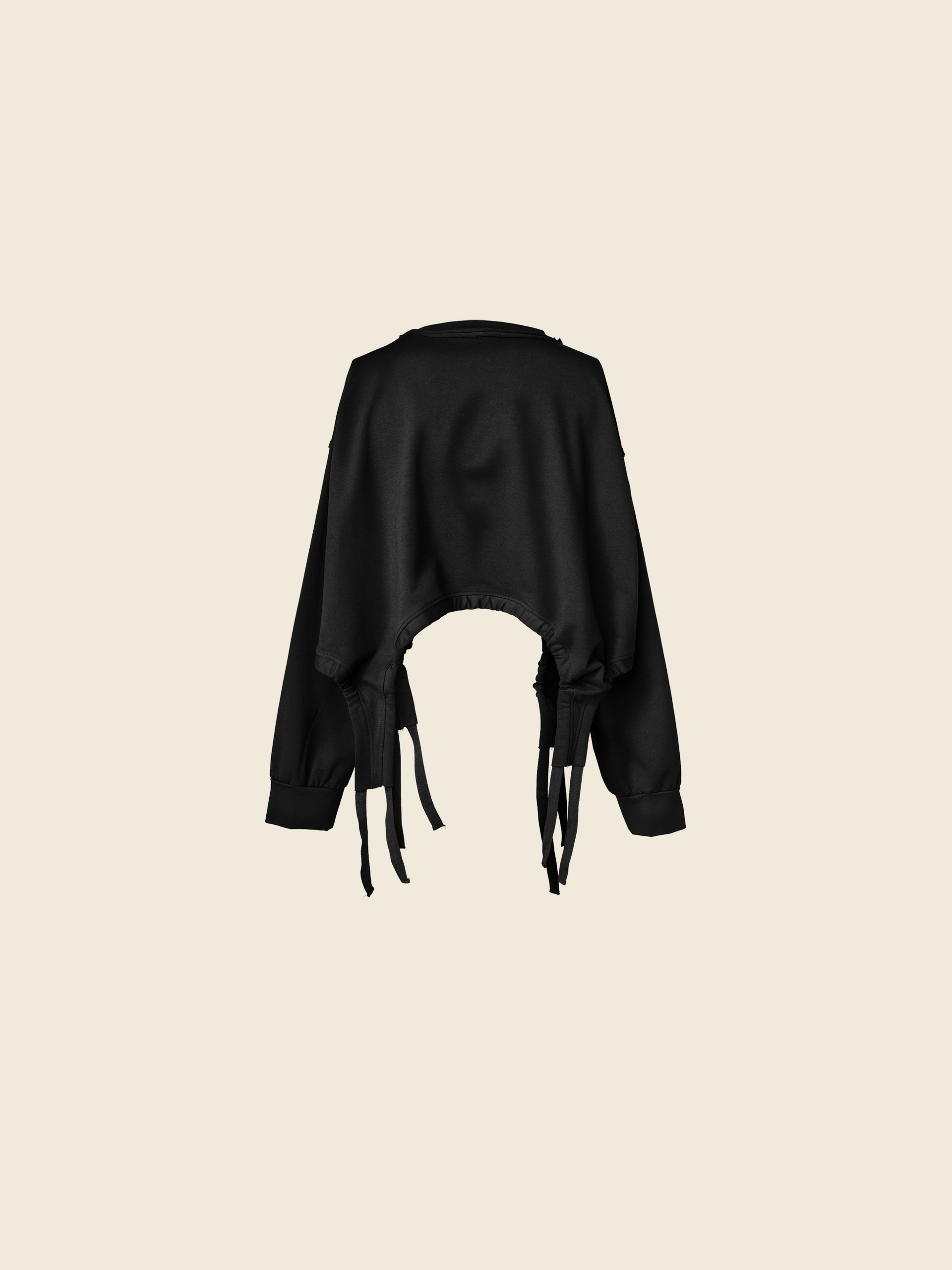 CROPPED SWEATSHIRT WITH COULISSE HEM