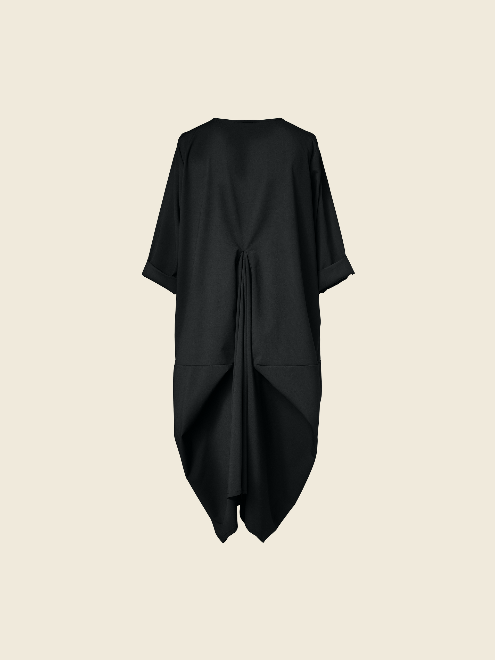 DRESS WITH PLEAT BLACK
