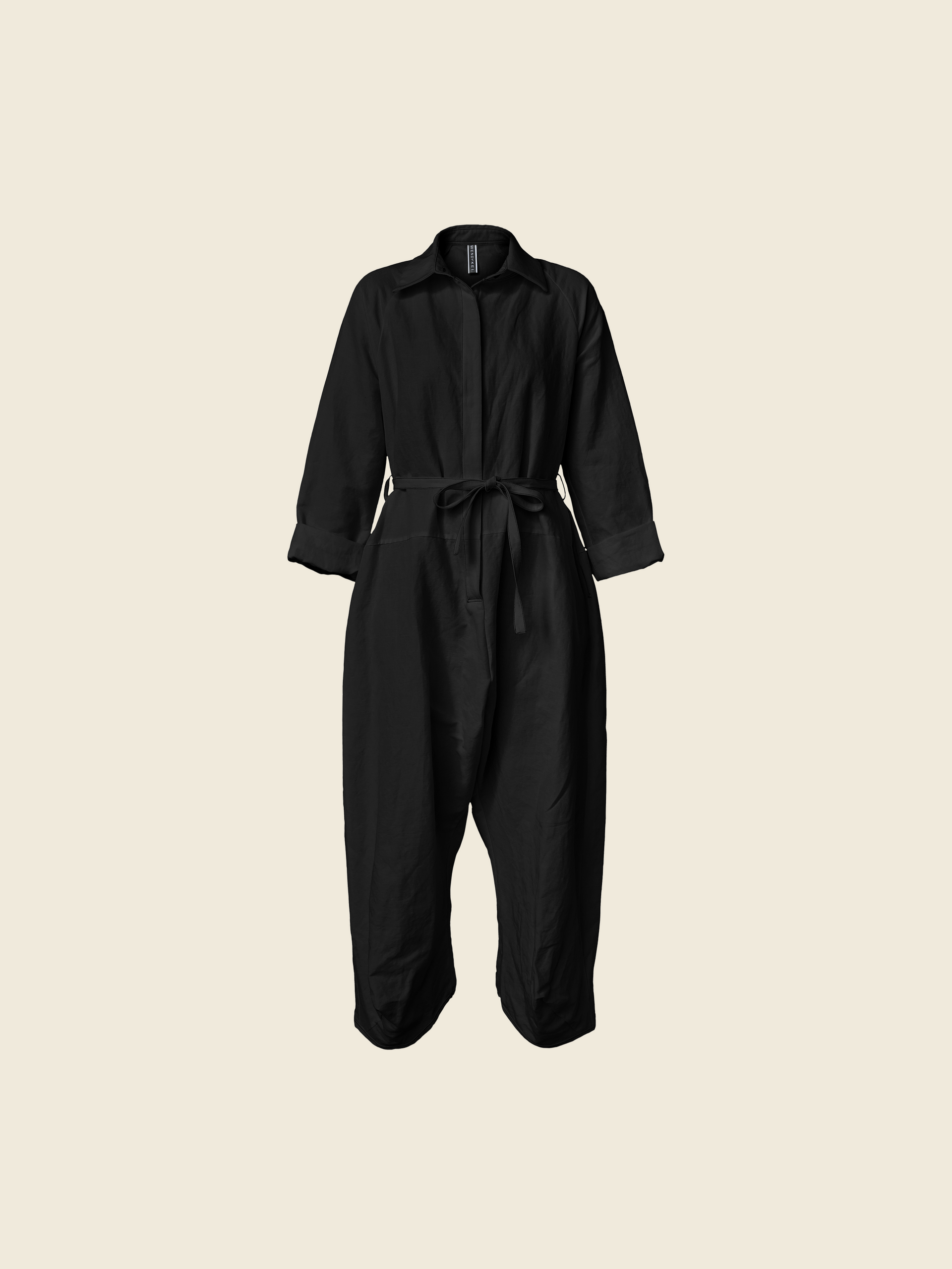 棉麻混纺连体裤