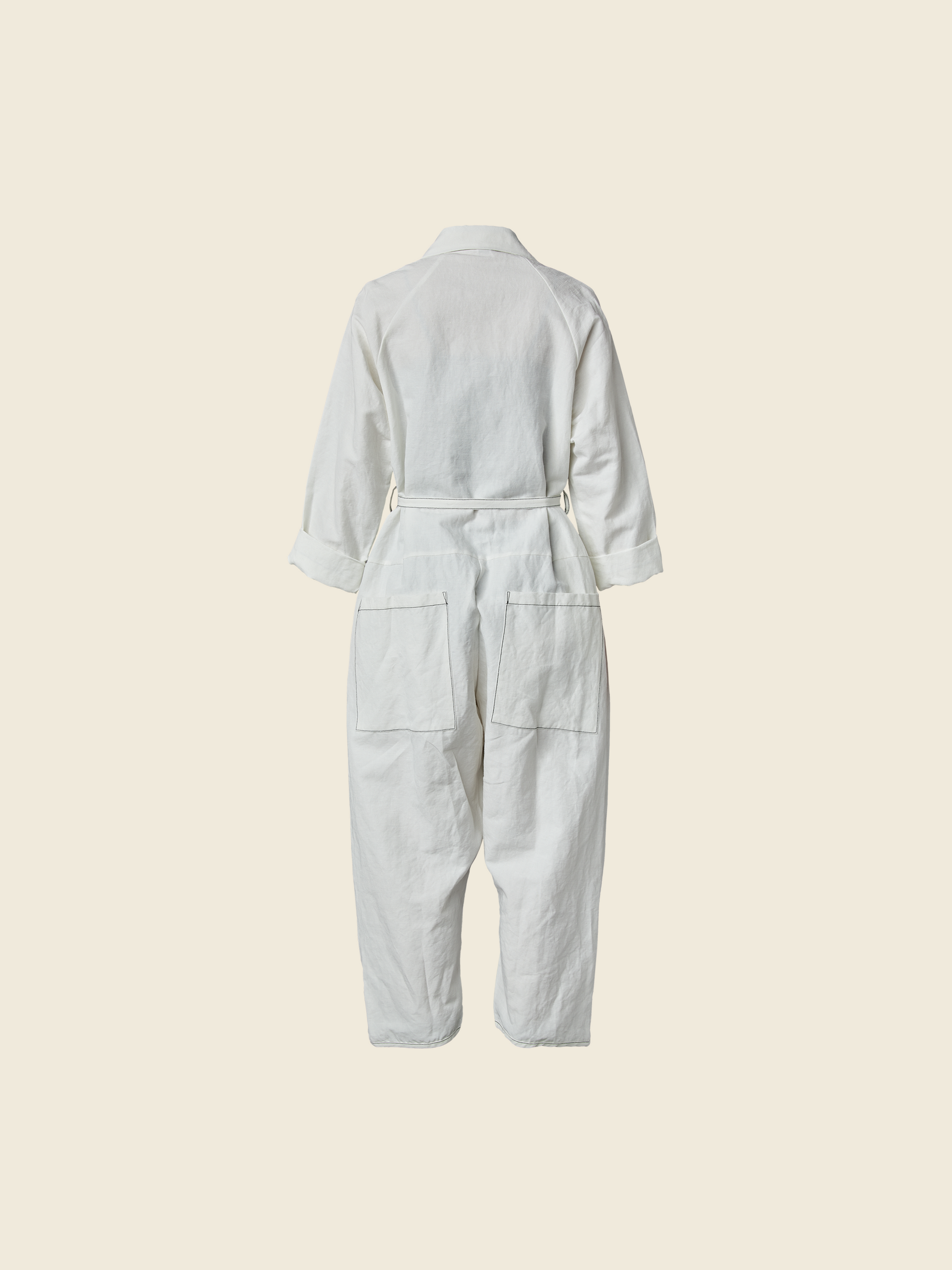 棉麻混纺连体裤