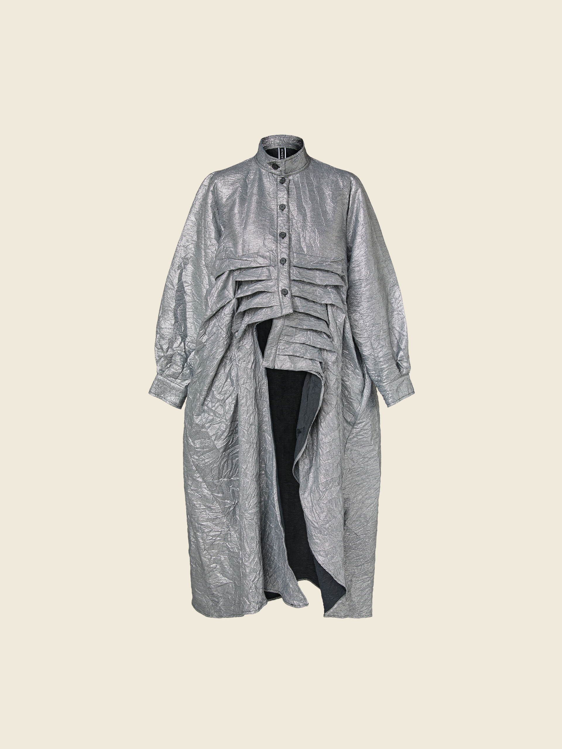 AW26 METALLIC PLEATED JACKET