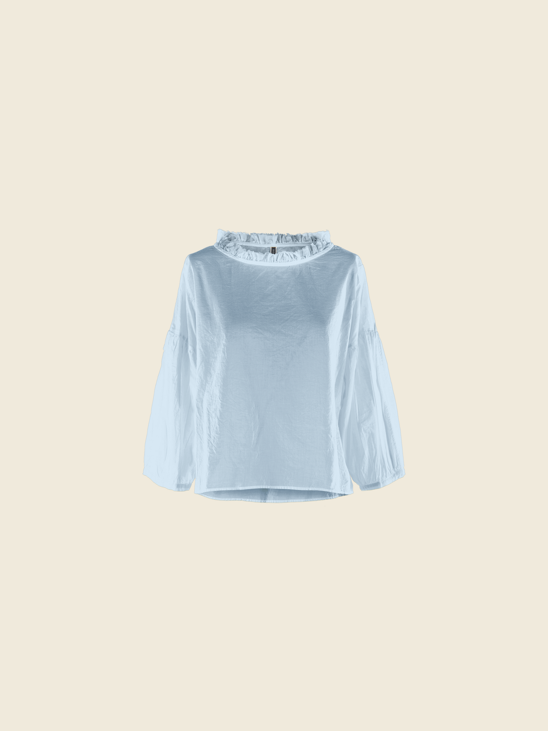 BLOUSE WITH RUFFLES ON THE NECK