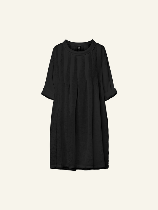 LINEN DRESS WITH FOLDS