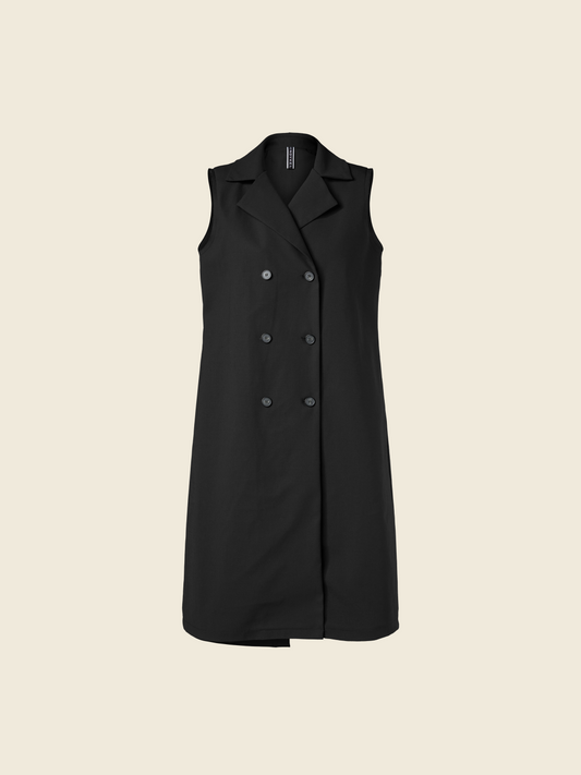 LONG VEST WITH DOUBLE-BREASTED BUTTONING