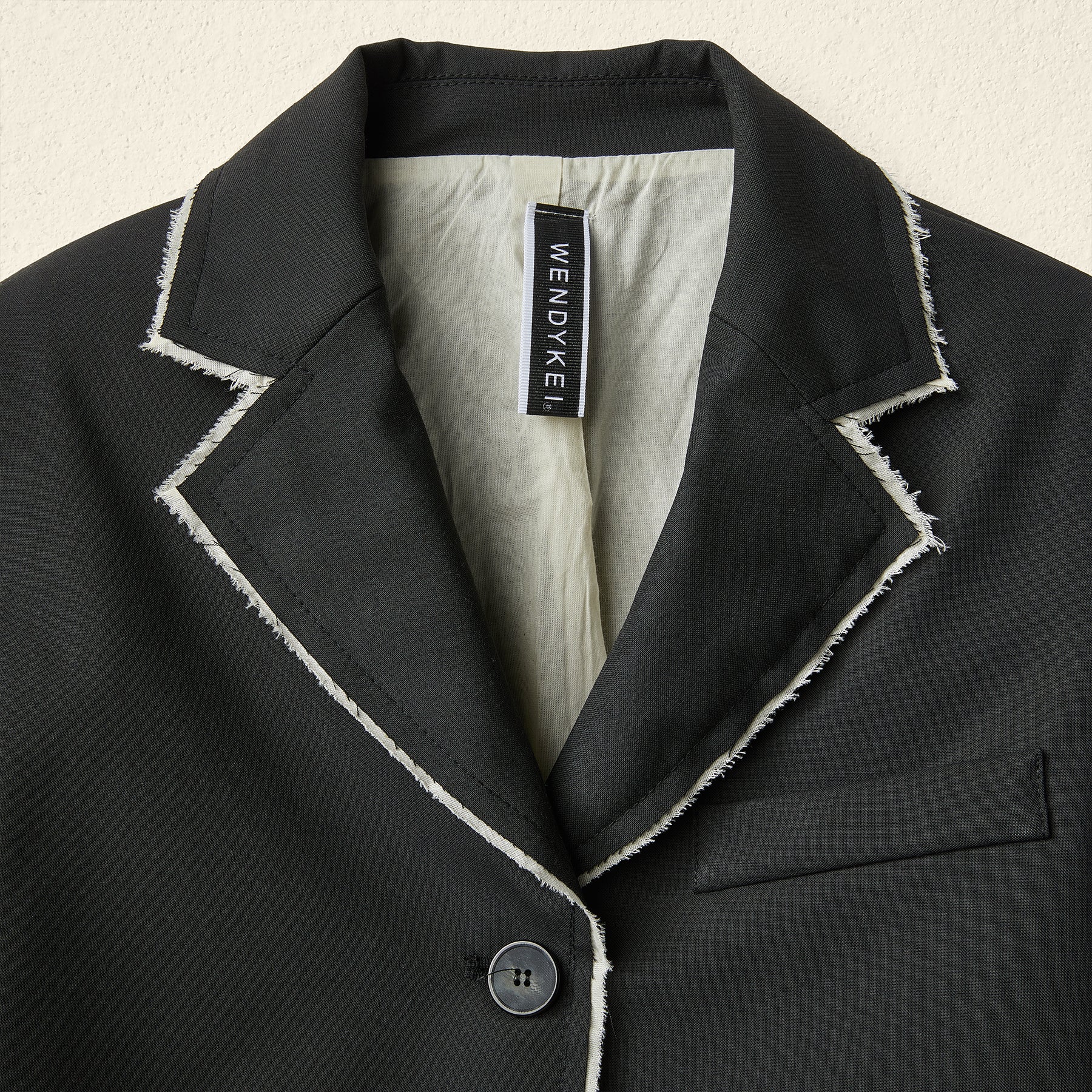 CROPPED BLAZER WITH ECRU' INLAYS