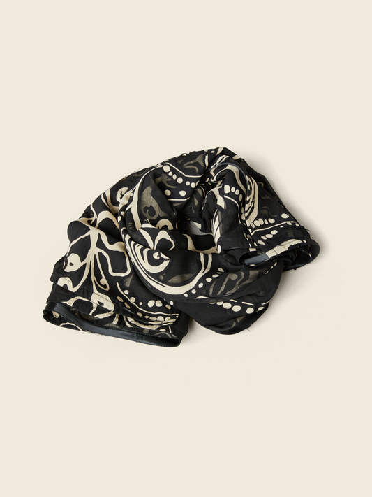 SCARF IN DEVORE' EFFECT FABRIC