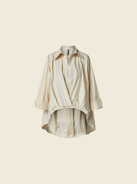 BLUSA A RIGHE IN TESSUTO DI COTONE