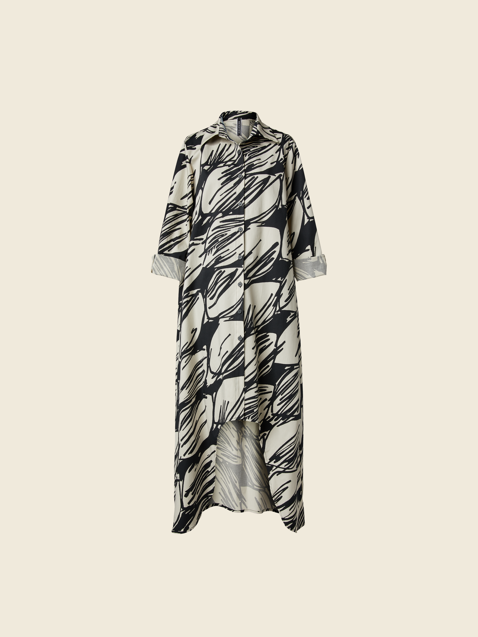 CHEMISIER IN GEOMETRIC COTTON FABRIC