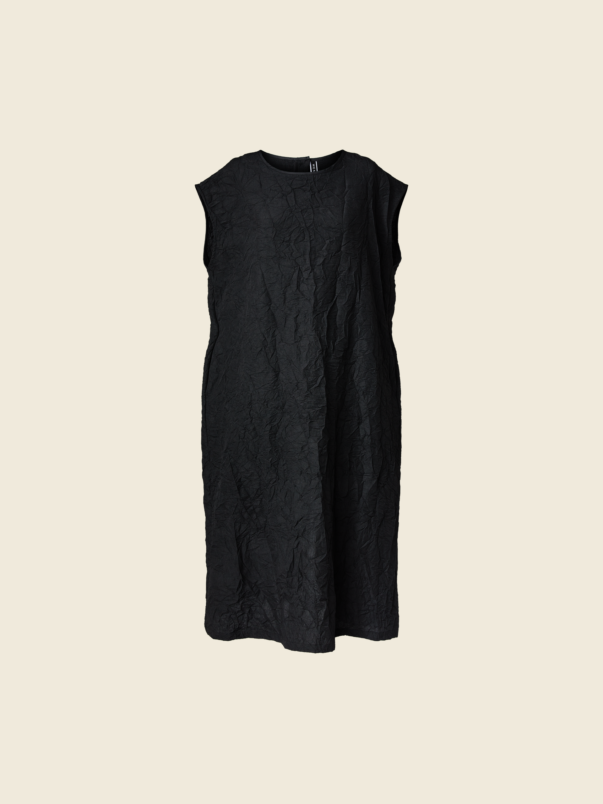 SLEEVELESS DRESS WITH BACK BUTTON CLOSURE