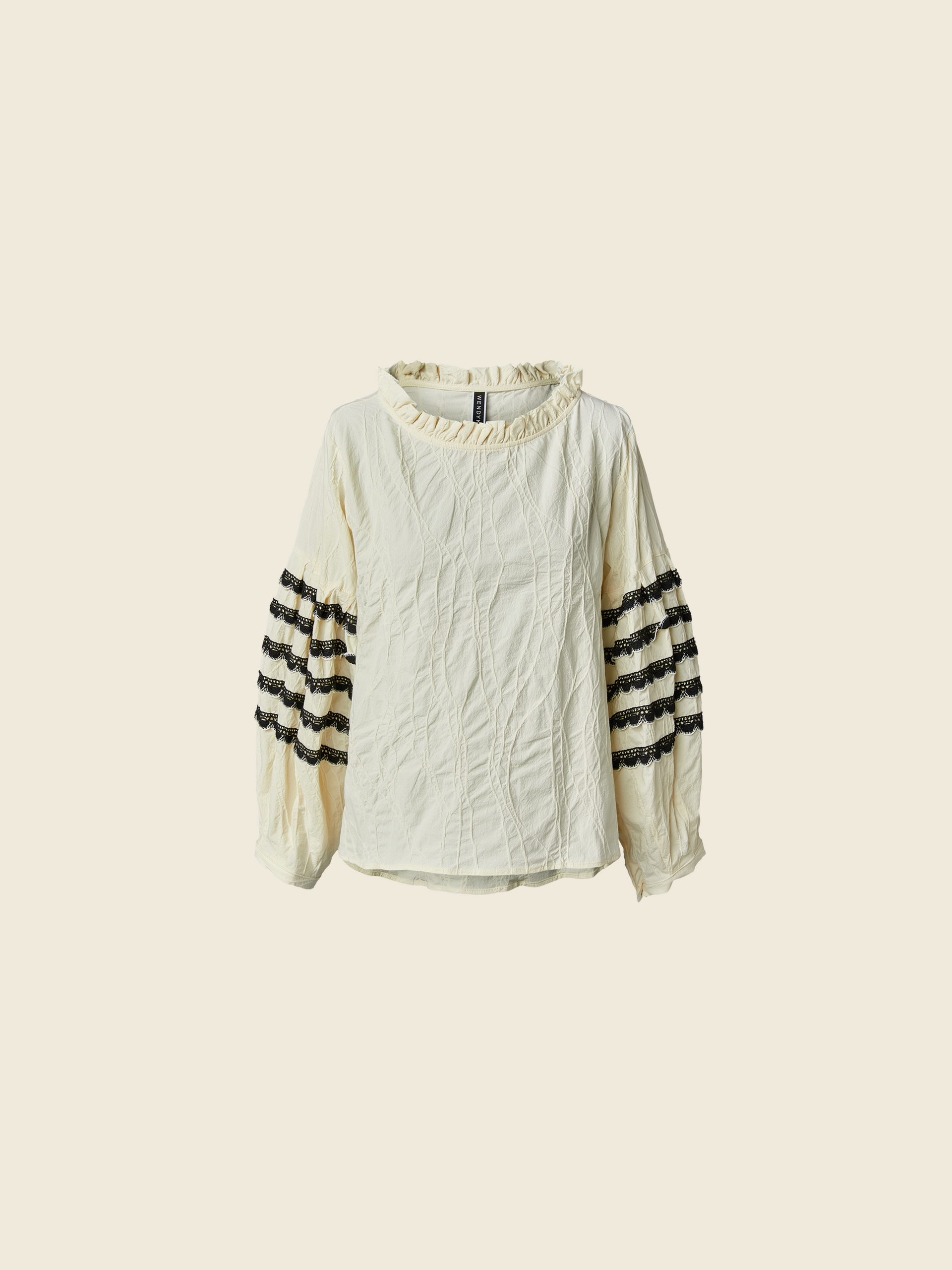 BLUSA CON PASSAMANERIA SULLE MANICHE