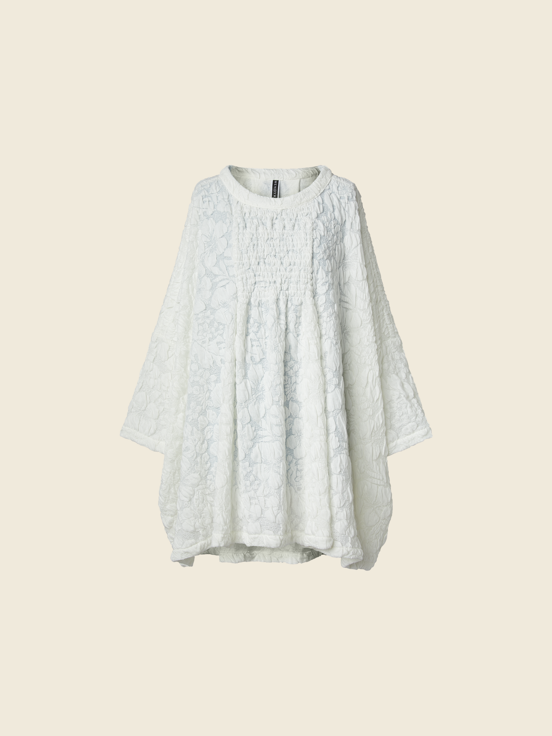 BLUSA AMPIA IN TESSUTO GOFFRATO
