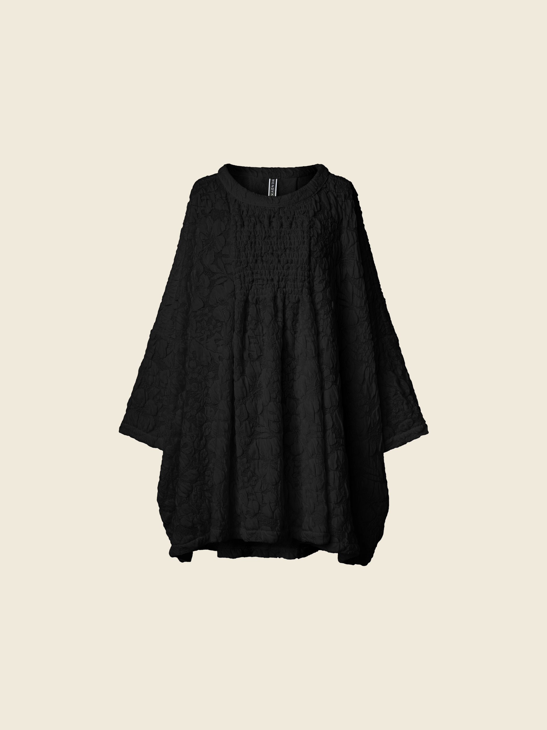 BLUSA AMPIA IN TESSUTO GOFFRATO