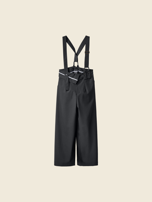 VISCOSE BLEND PANTS WITH SUSPENDERS
