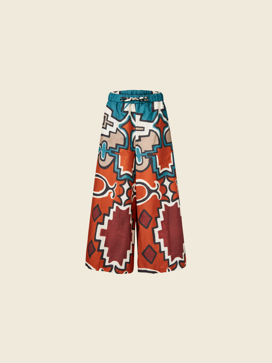 WIDE PANTS WITH ETHNIC PATTERN (VAR. B)