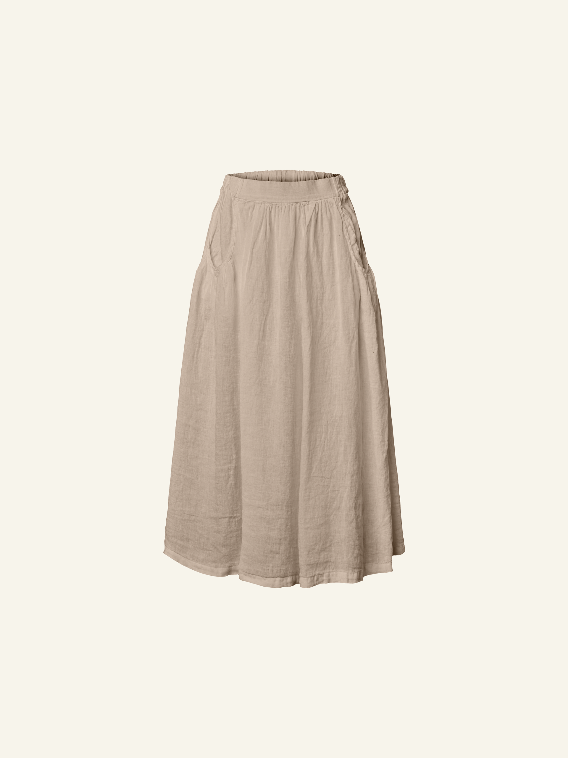 LONG LINEN SKIRT WITH POCKETS
