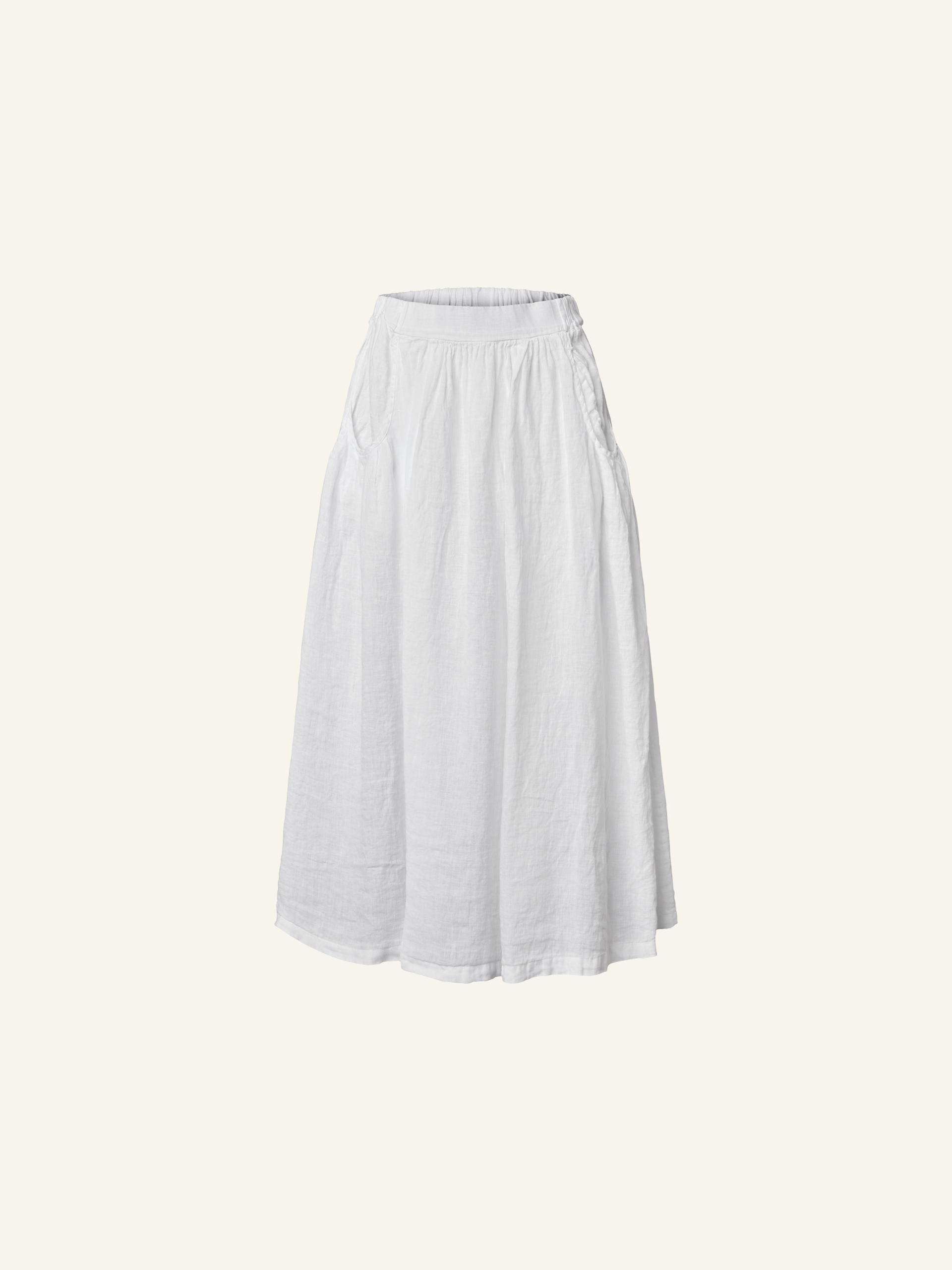 LONG LINEN SKIRT WITH POCKETS