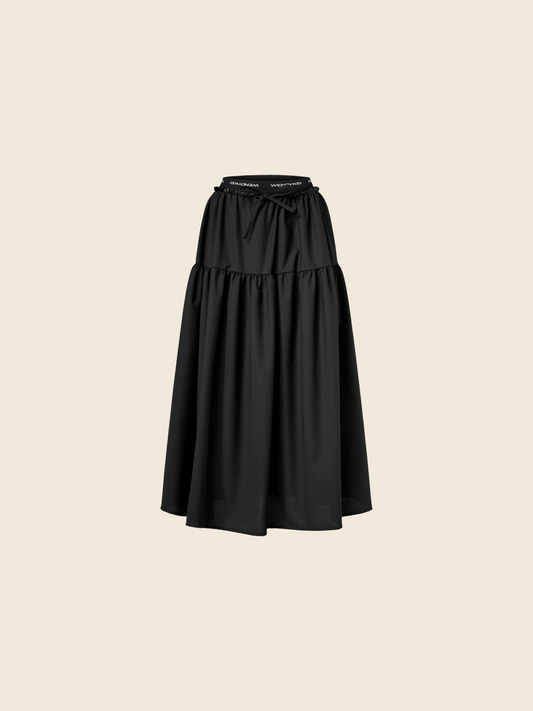 SKIRT WITH ELASTIC WK BAND AT WAIST