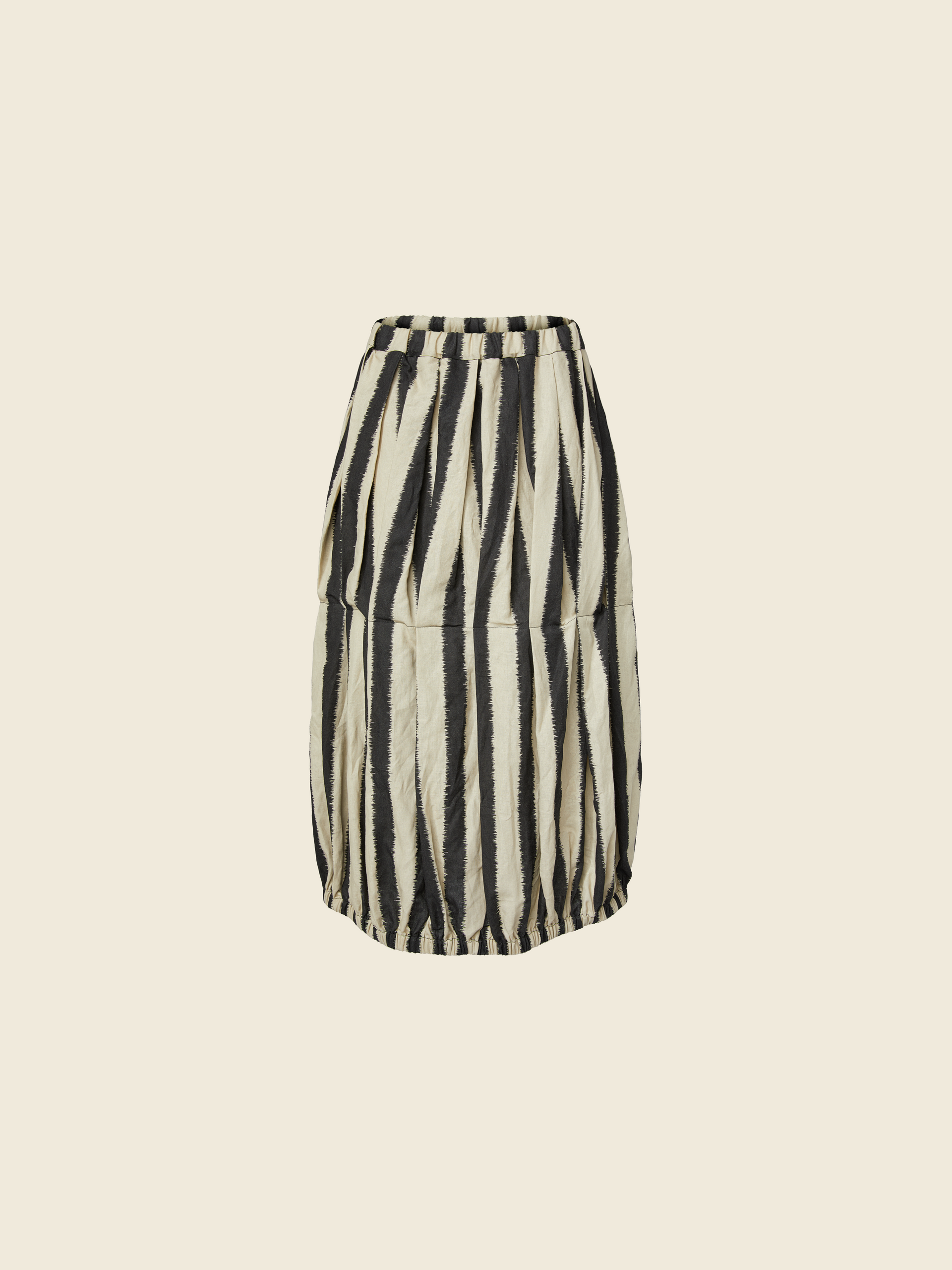 DISTRESSED STRIPES PATTERN BALLOON SKIRT