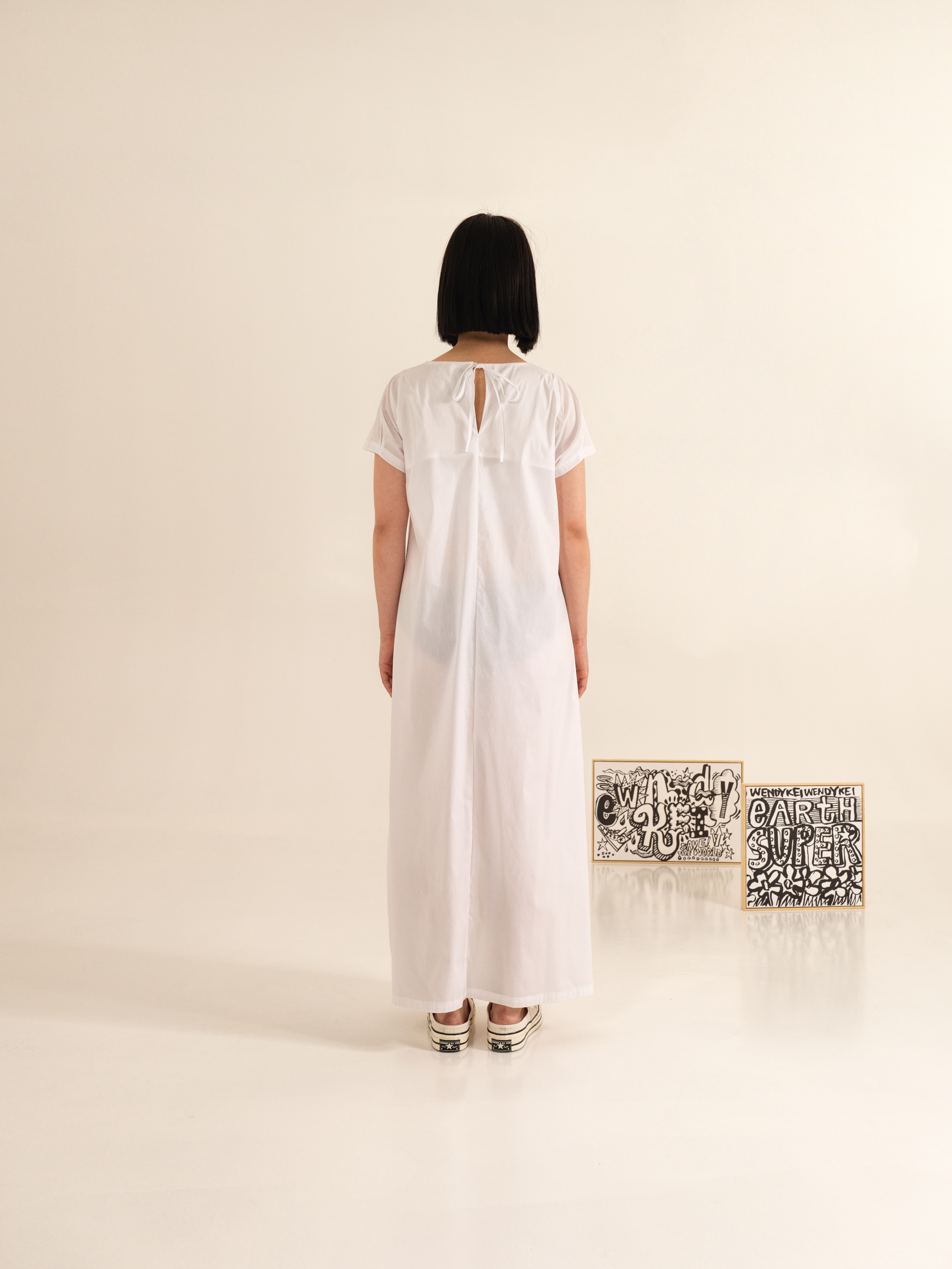LONG DRESS IN COTTON POPLIN