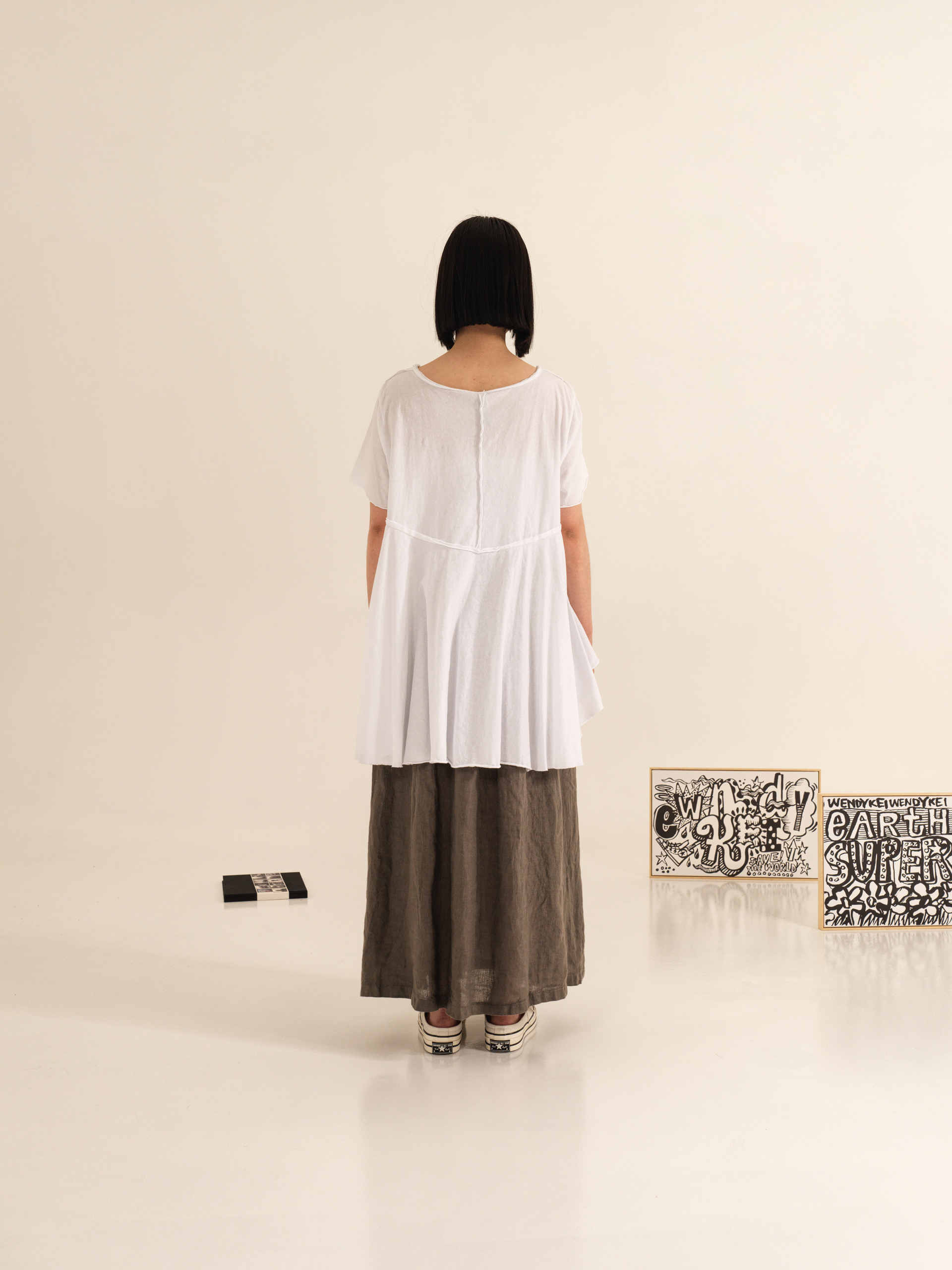 LONG LINEN SKIRT WITH POCKETS