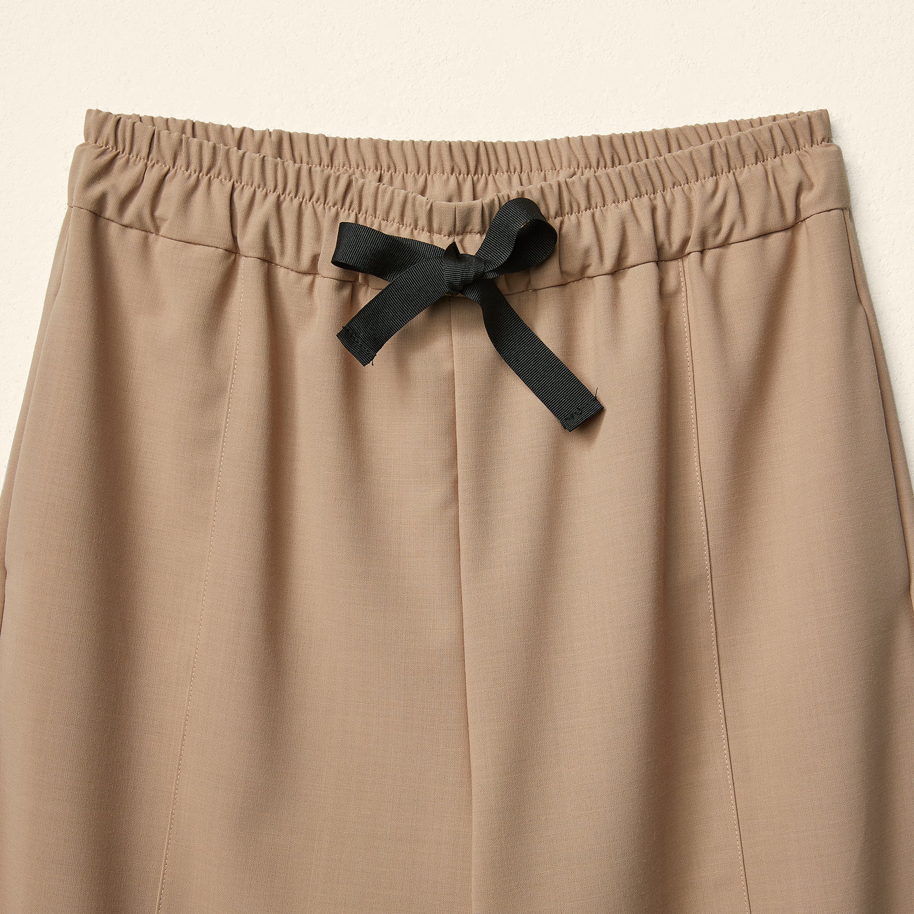 罗缎抽绳粘胶纤维混纺长裤