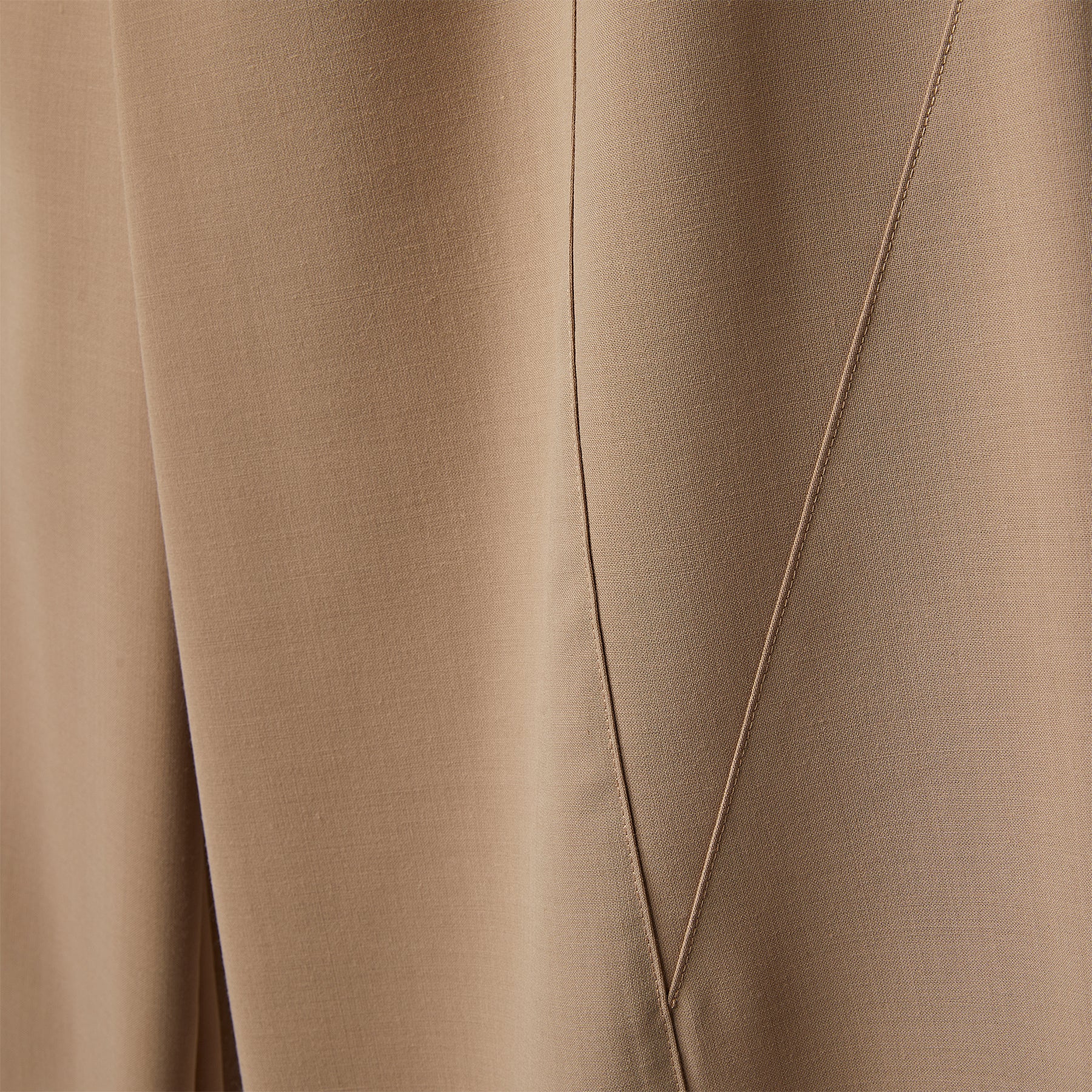 罗缎抽绳粘胶纤维混纺长裤