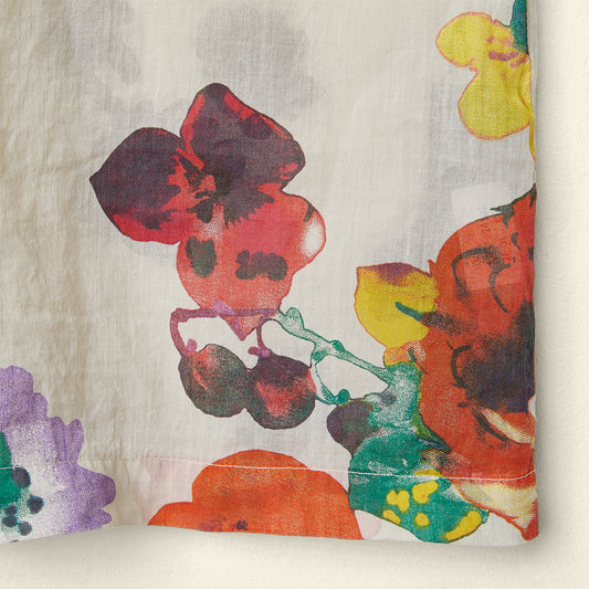 TANK TOP IN FLORAL RAMIE FABRIC