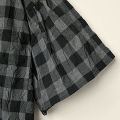 BELL SLEEVES CHECKED BLOUSE