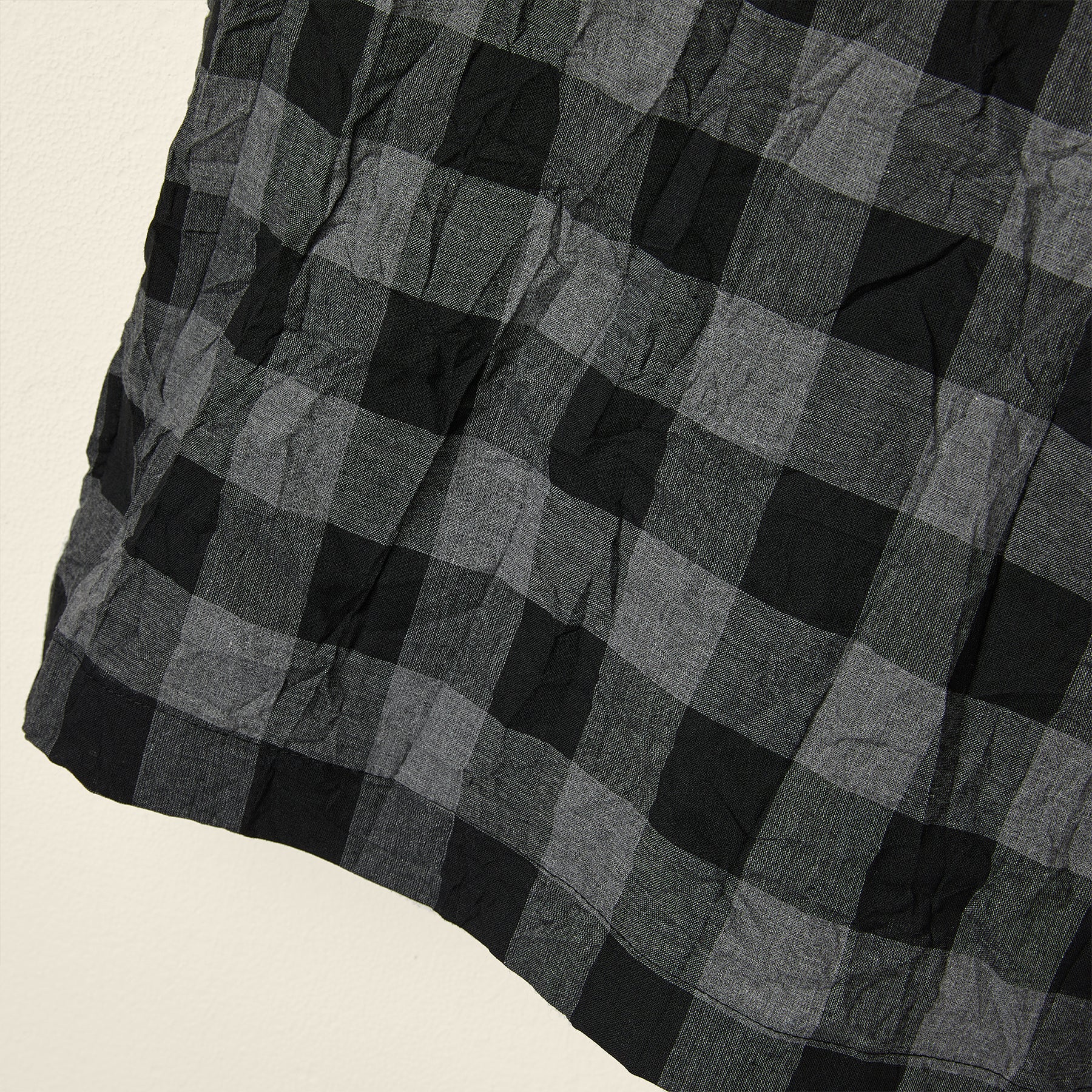 WIDE LEG TROUSERS IN CHECKED FABRIC