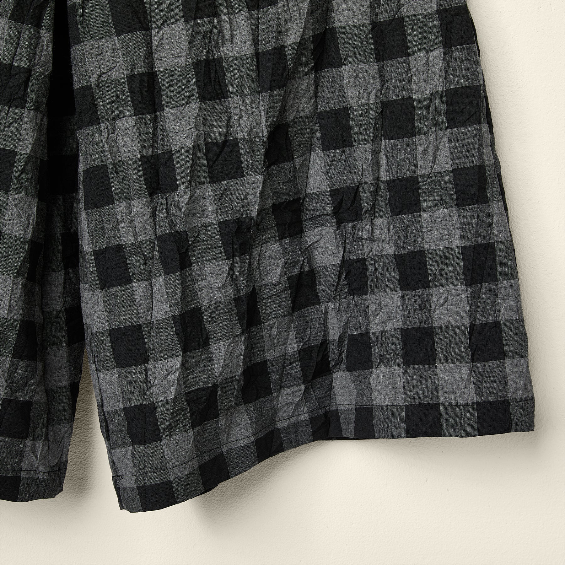 WIDE LEG TROUSERS IN CHECKED FABRIC