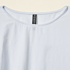 T-SHIRT WITH PATTERNED SIDE ROUCHE