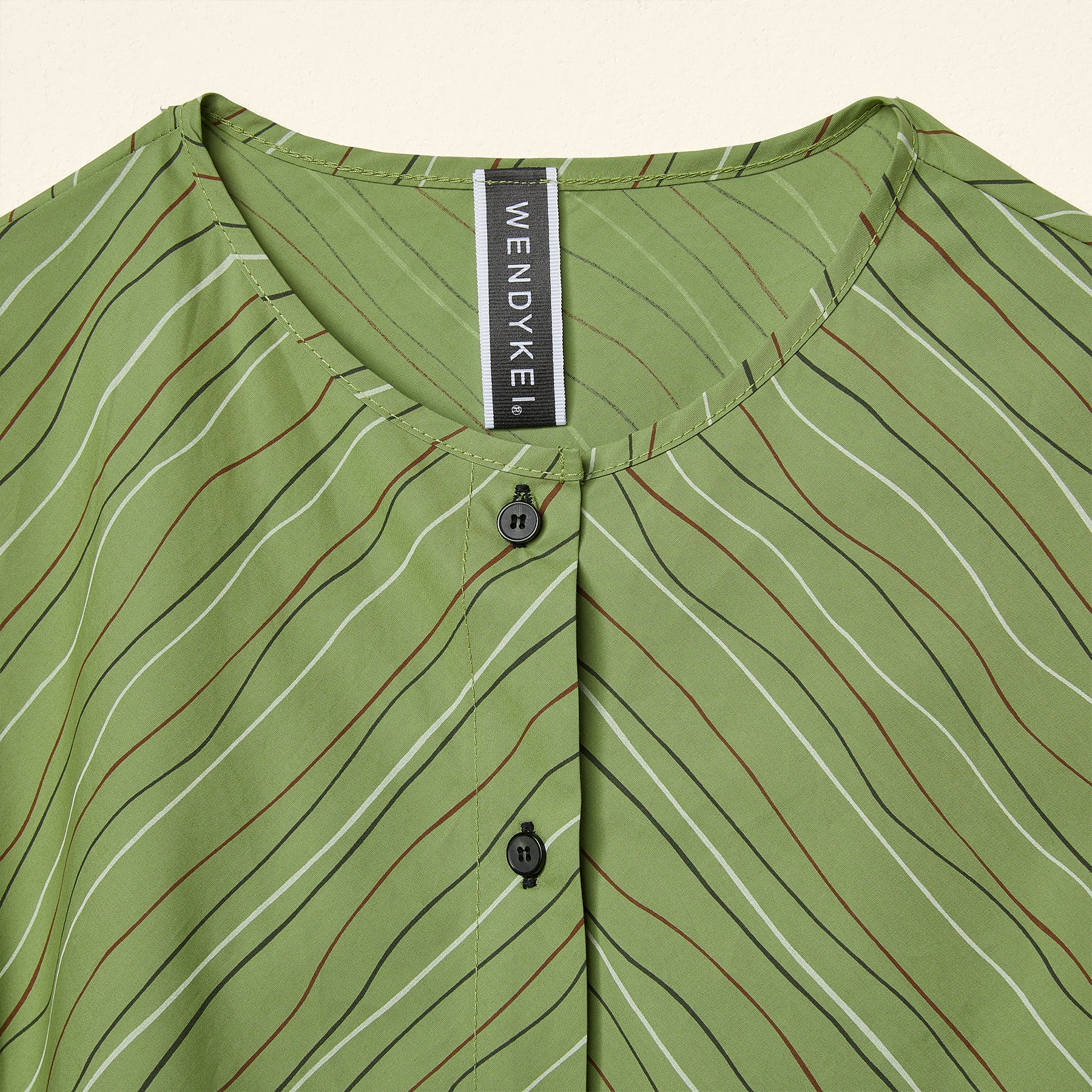 CHEMISIER DRESS IN WAVY PINSTRIPES FABRIC