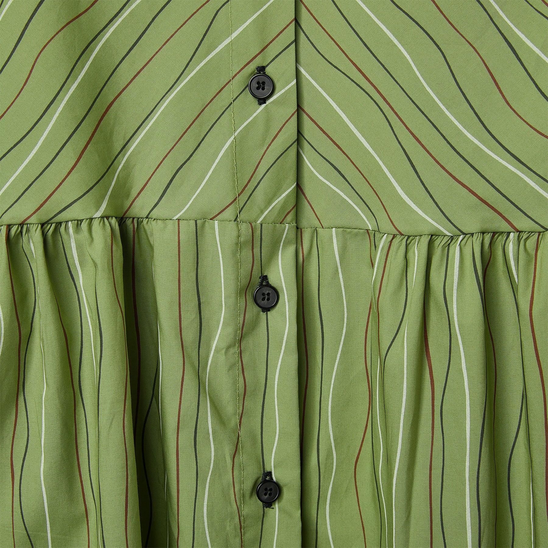 CHEMISIER DRESS IN WAVY PINSTRIPES FABRIC