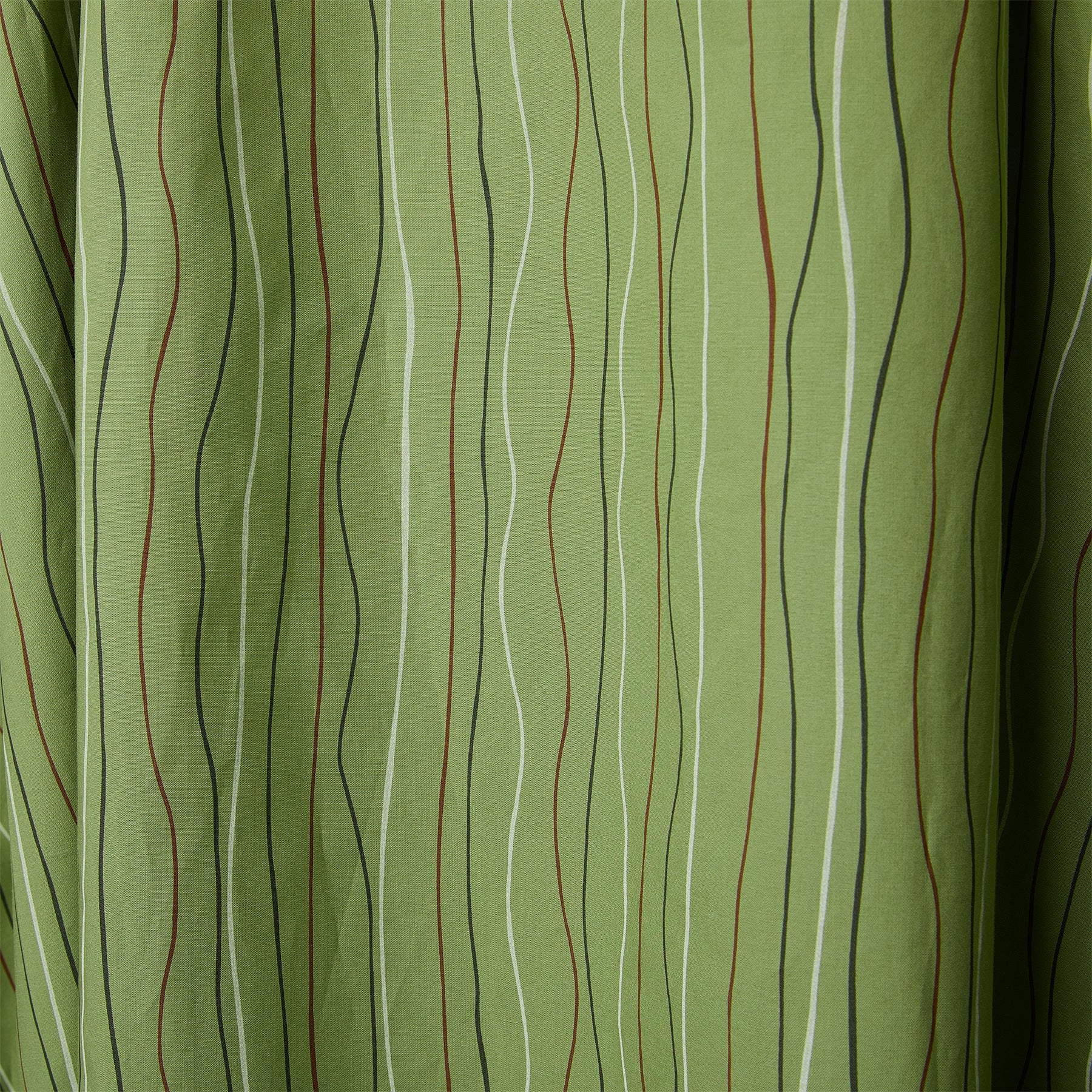 DRESS IN WAVY PINSTRIPES FABRIC