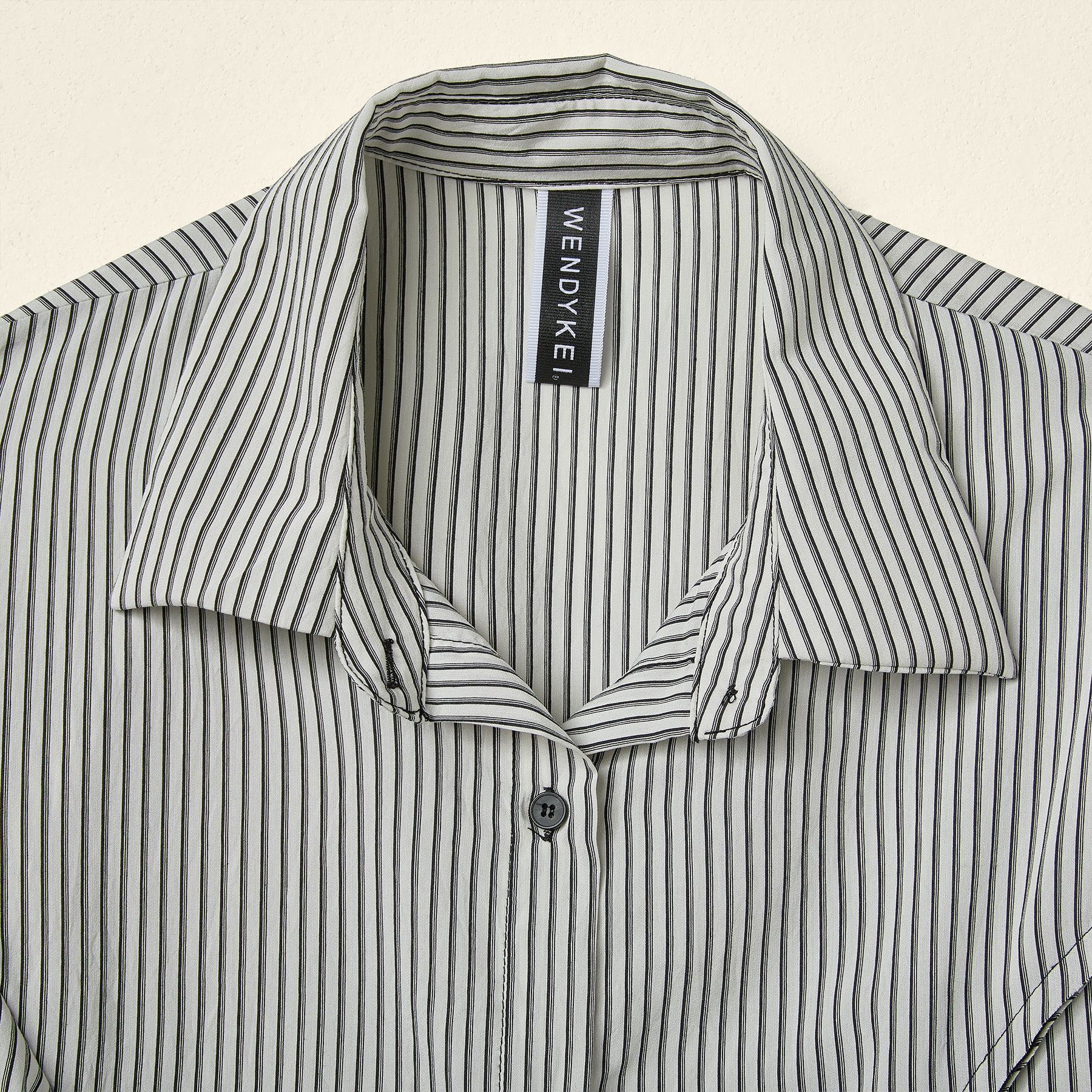 STRIPED SHIRT WITH VOLANT