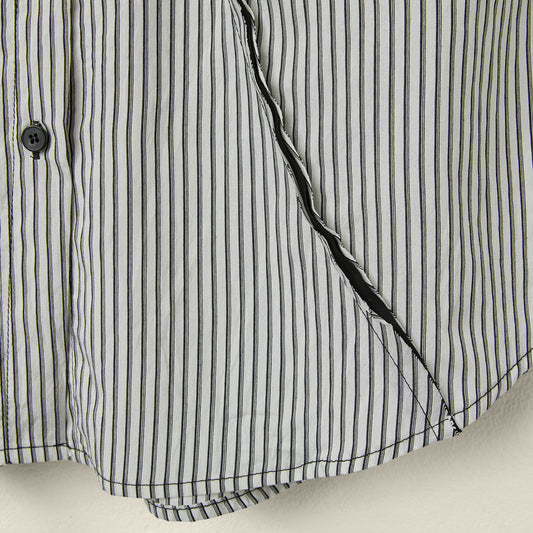 CAMICIA A RIGHE CON VOLANT